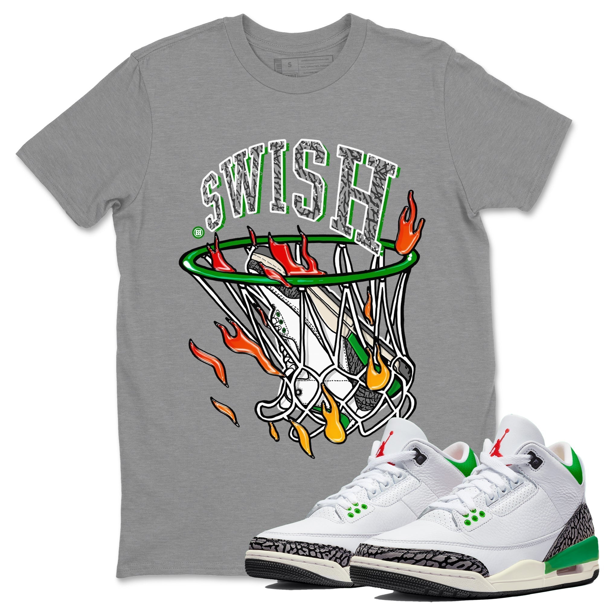 Basketball Hoop Unisex Tops - Air Jordan 3 Lucky Green