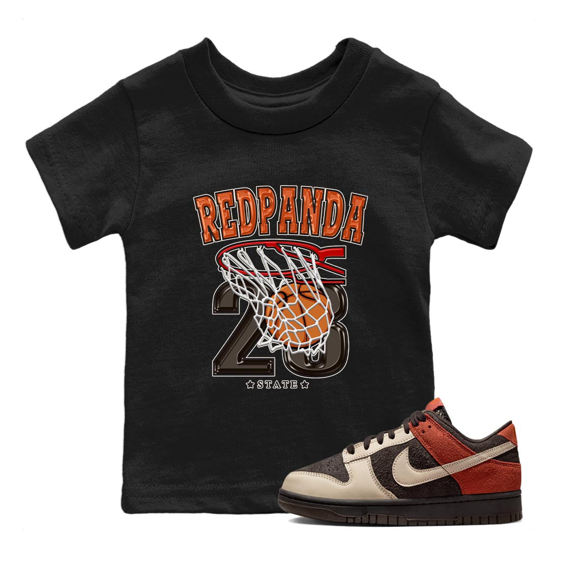 Basketball snkmatch Tee Kids - Dunk Red Panda