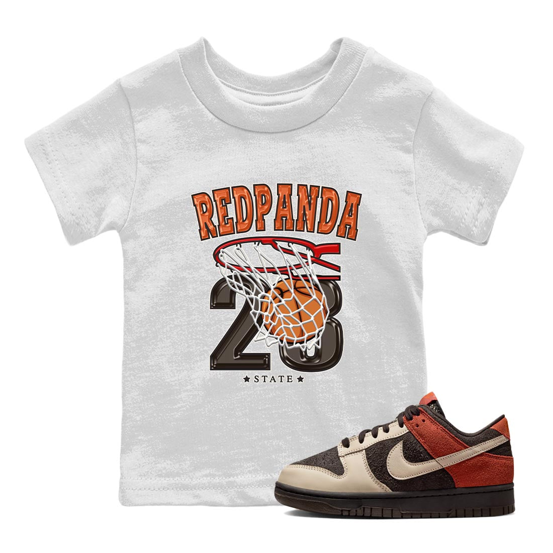 Basketball snkmatch Tee Kids - Dunk Red Panda