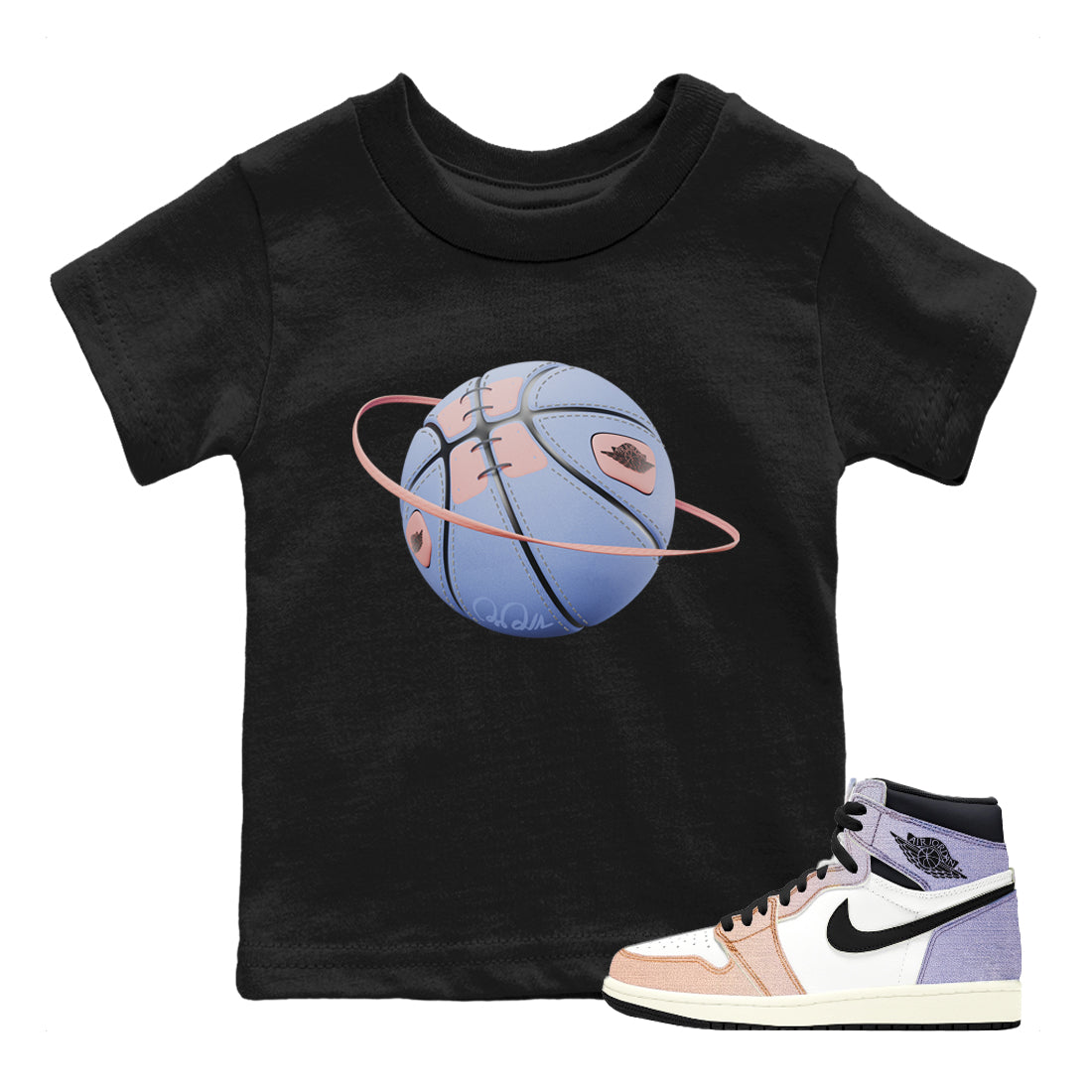 Basketball Planet Kids Tops - Air Jordan 1 Skyline