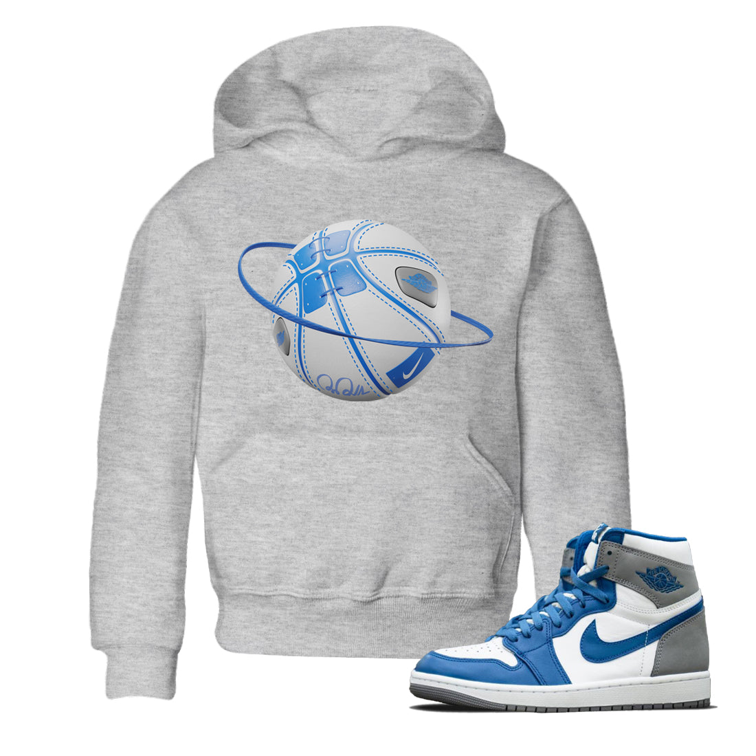 Basketball Planet Kids Tops - Air Jordan 1 True Blue