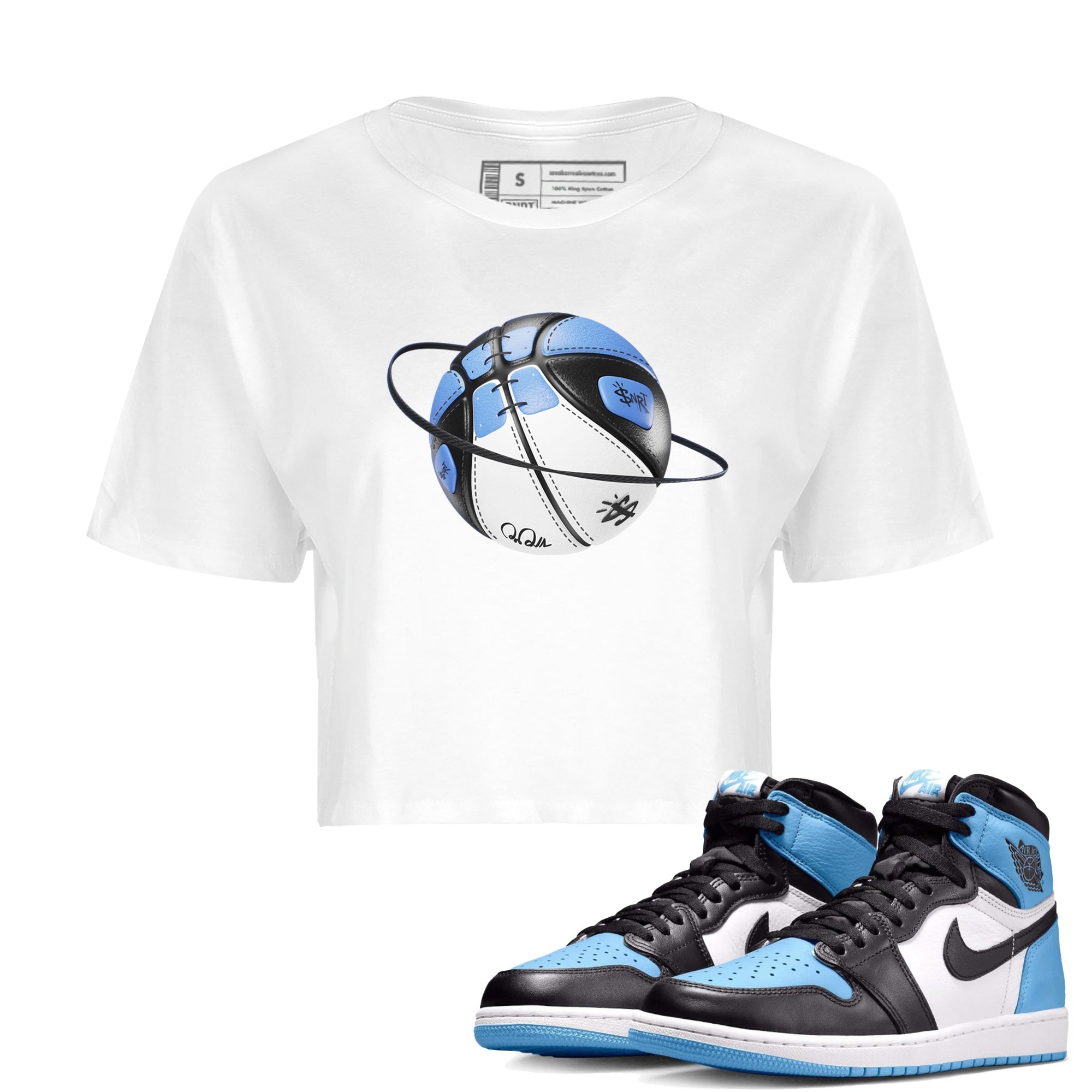 Basketball Planet Women's Tops - Air Jordan 1 UNC Toe