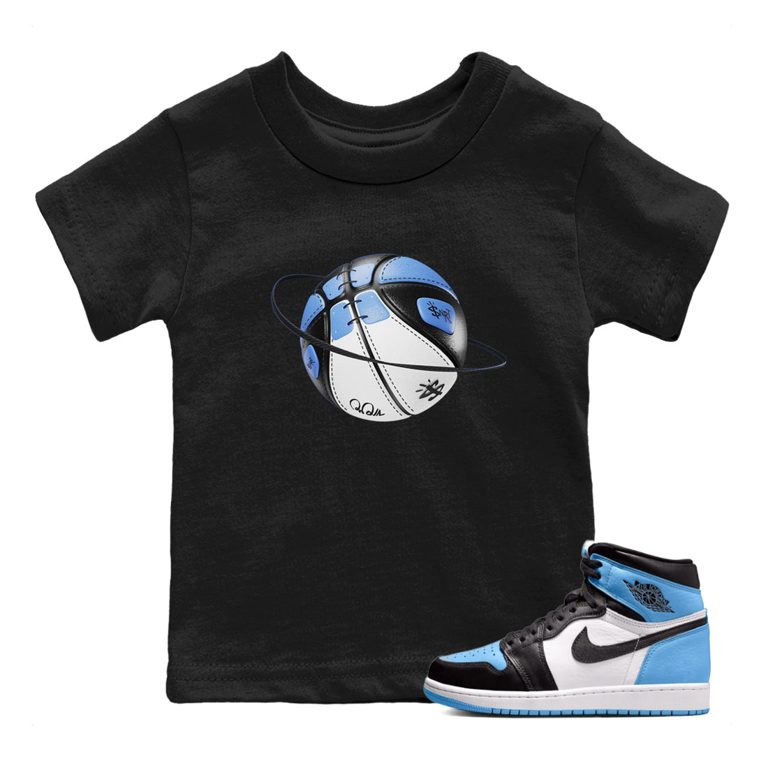 Basketball Planet Kids Tops - Air Jordan 1 UNC Toe