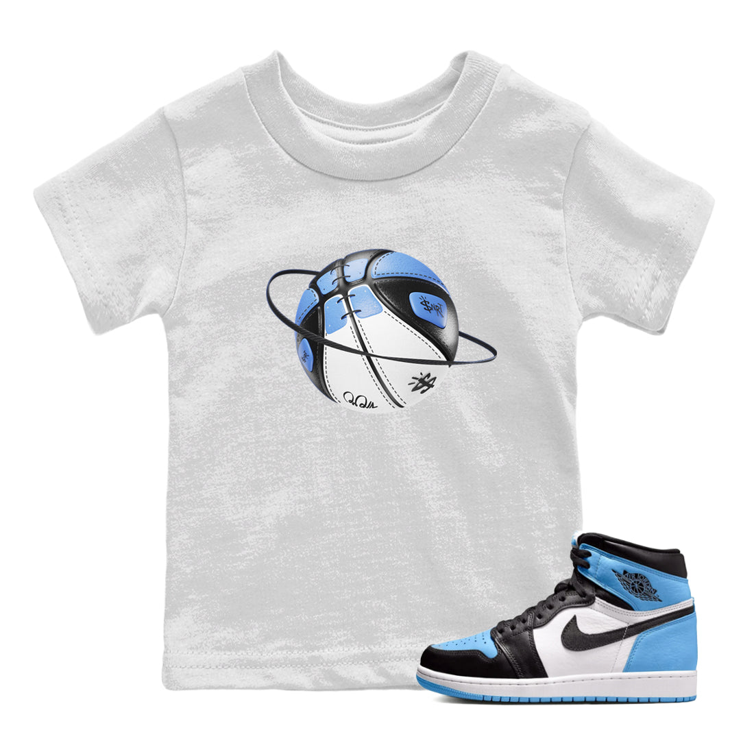 Basketball Planet Kids Tops - Air Jordan 1 UNC Toe