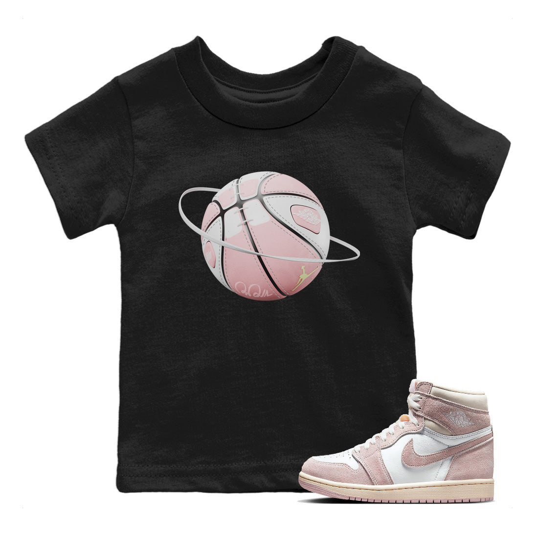 Basketball Planet Kids Tops - Air Jordan 1 Washed Pink