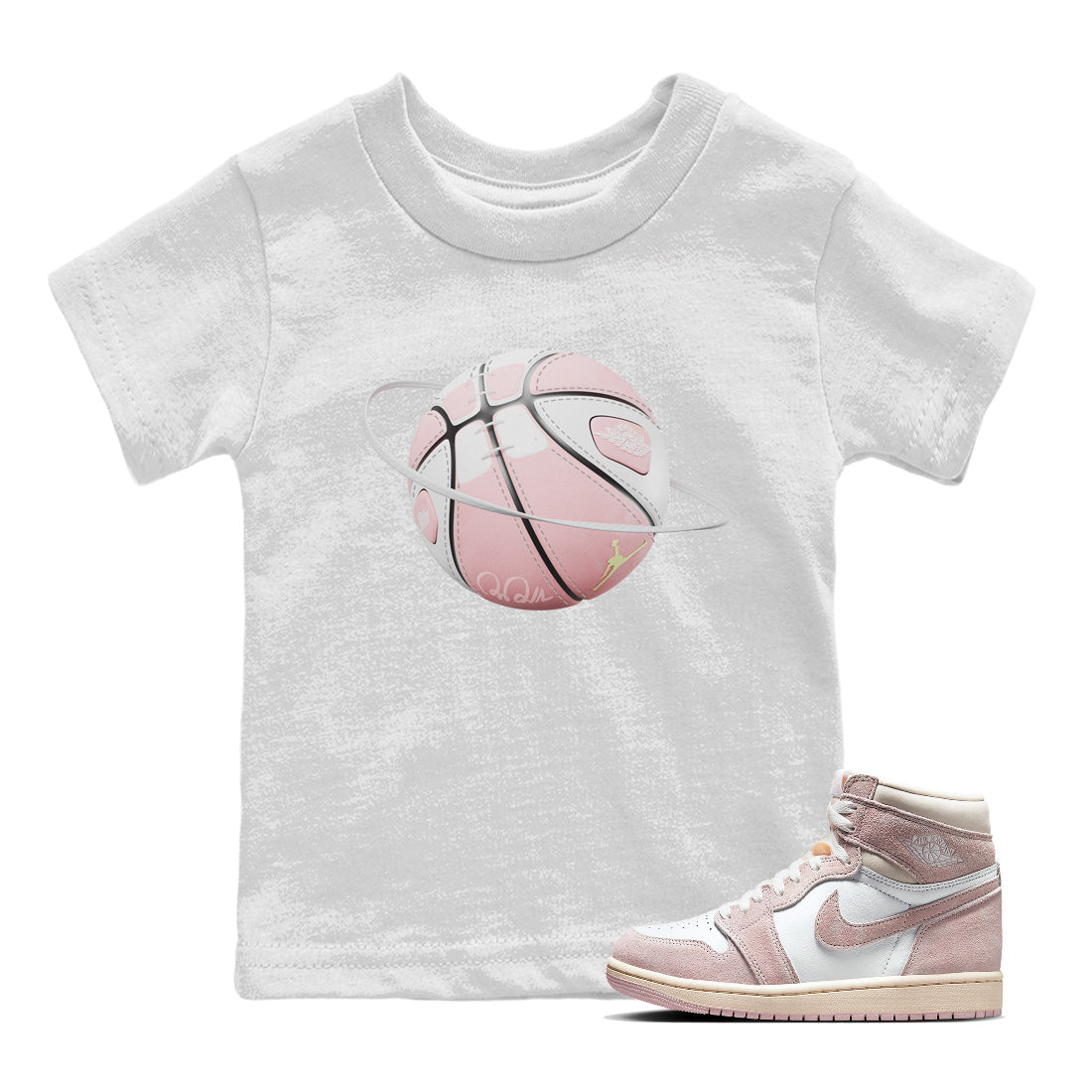 Basketball Planet Kids Tops - Air Jordan 1 Washed Pink