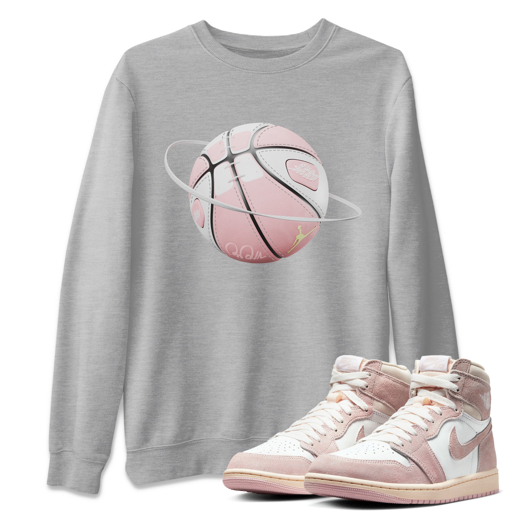 Basketball Planet Unisex Tops - Air Jordan 1 Washed Pink