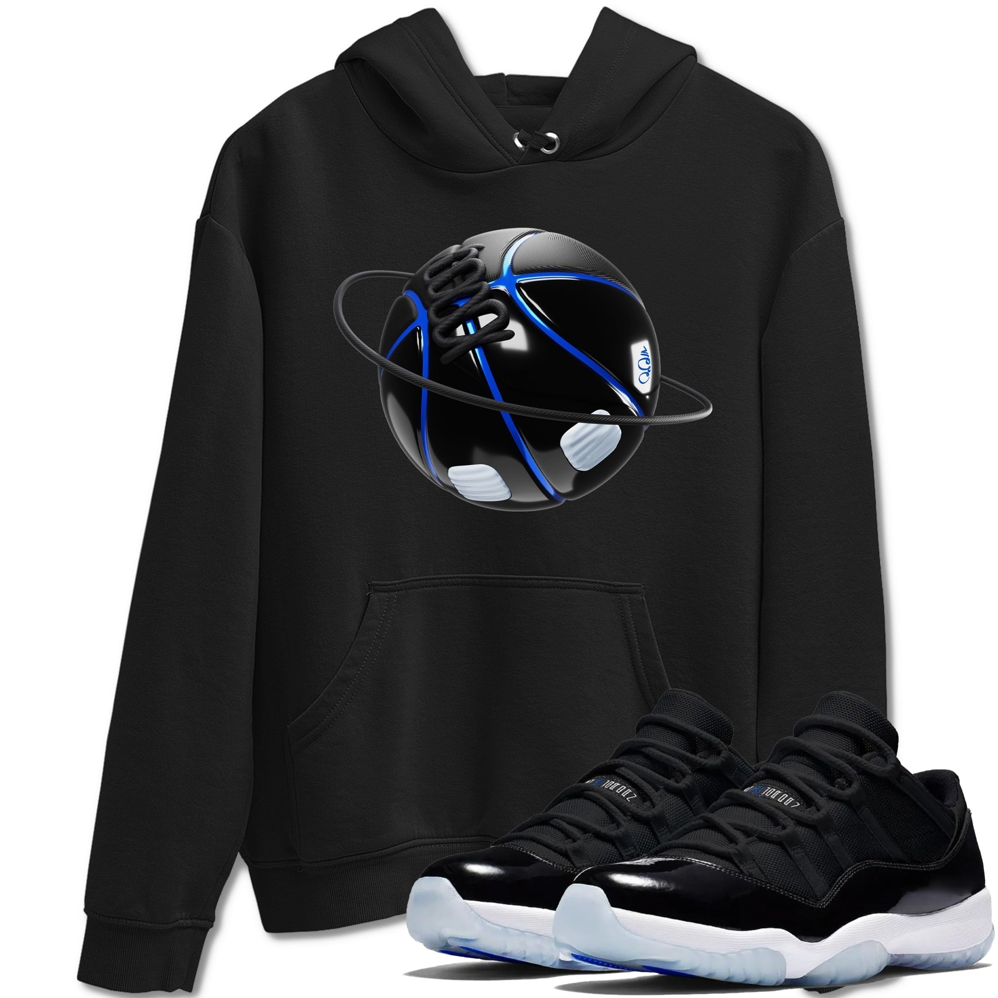 Basketball Planet snkmatch Tees - Air Jordan 11 Black and Varsity Royal