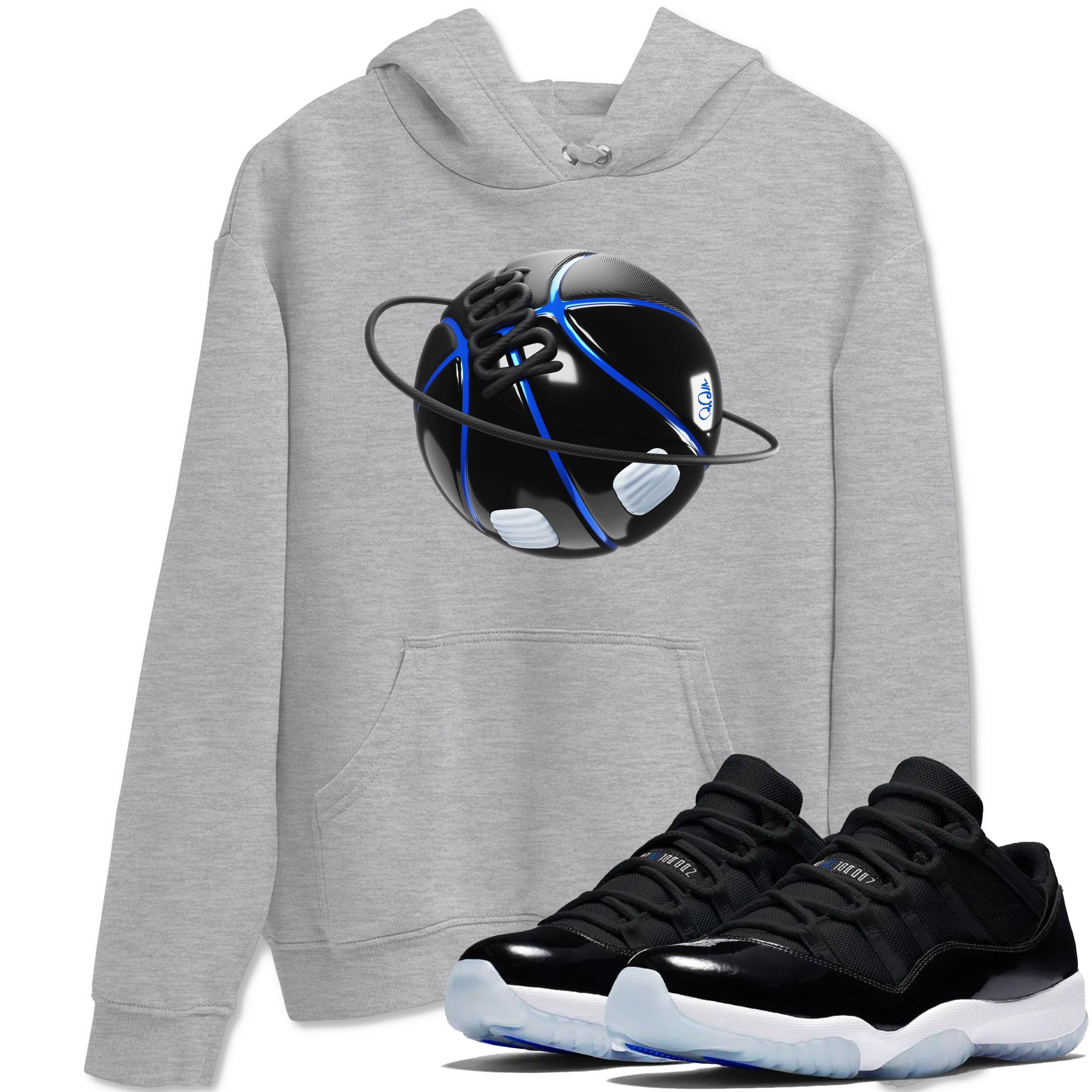 Basketball Planet snkmatch Tees - Air Jordan 11 Black and Varsity Royal