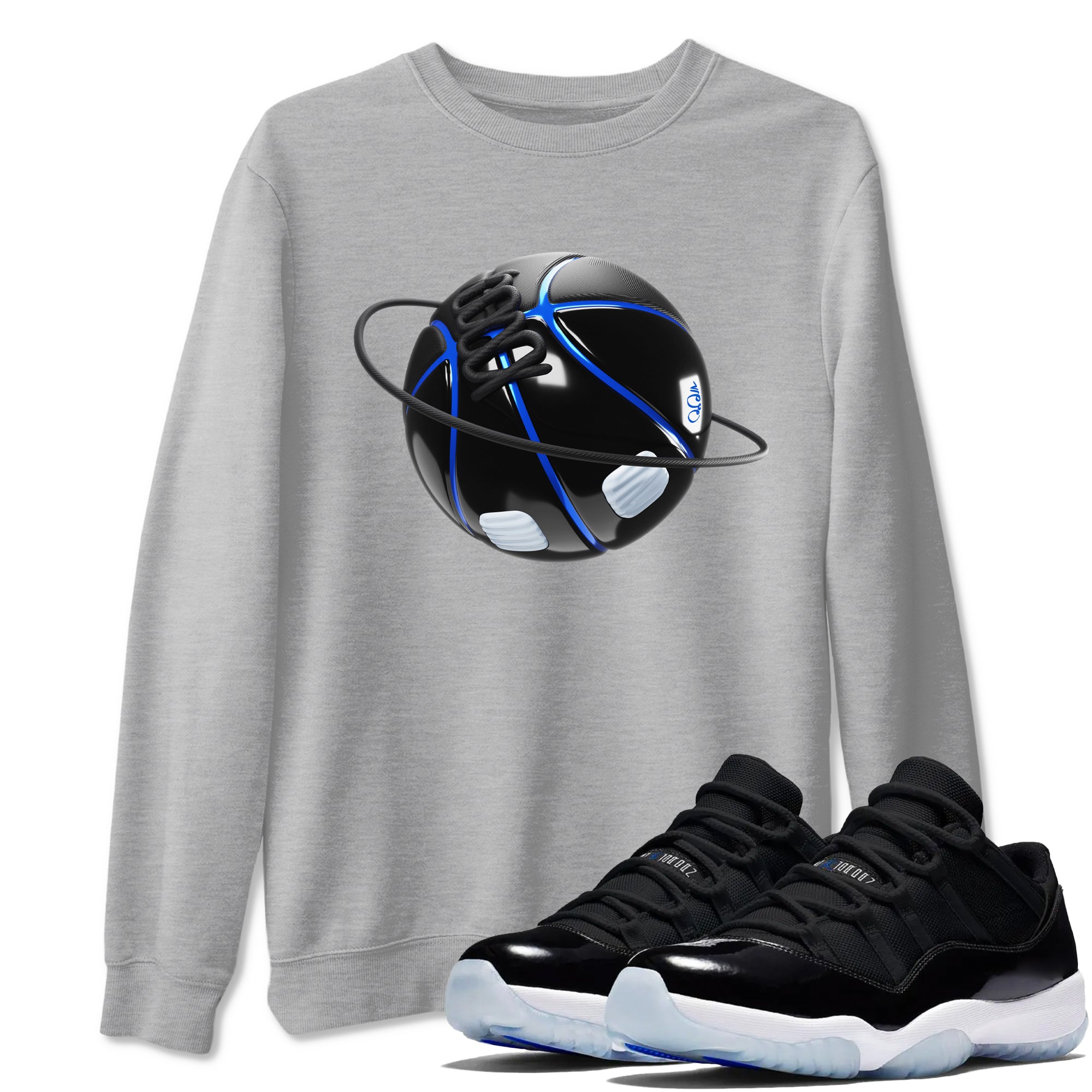 Basketball Planet snkmatch Tees - Air Jordan 11 Black and Varsity Royal