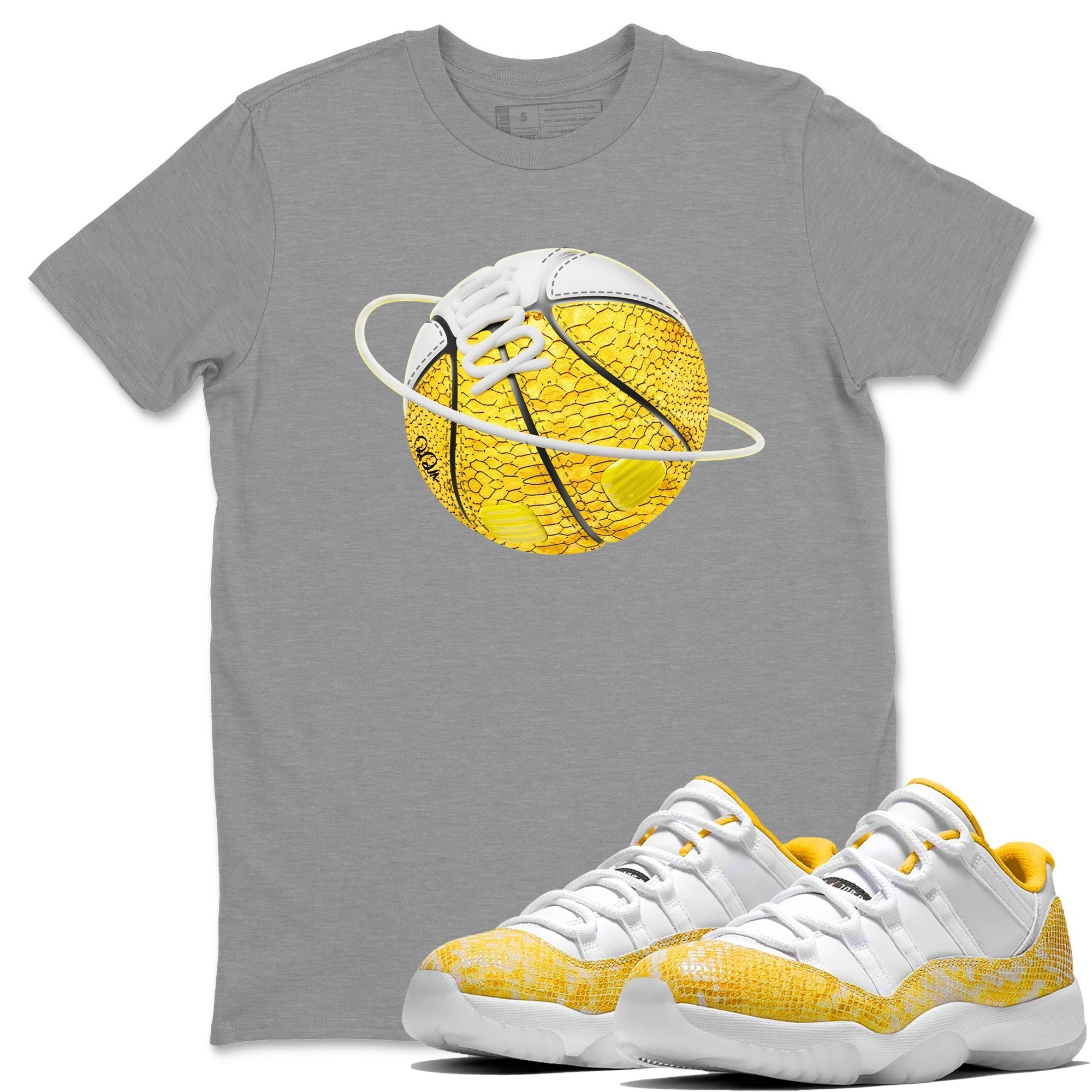 Basketball Planet Unisex Tops - Air Jordan 11 Yellow Python