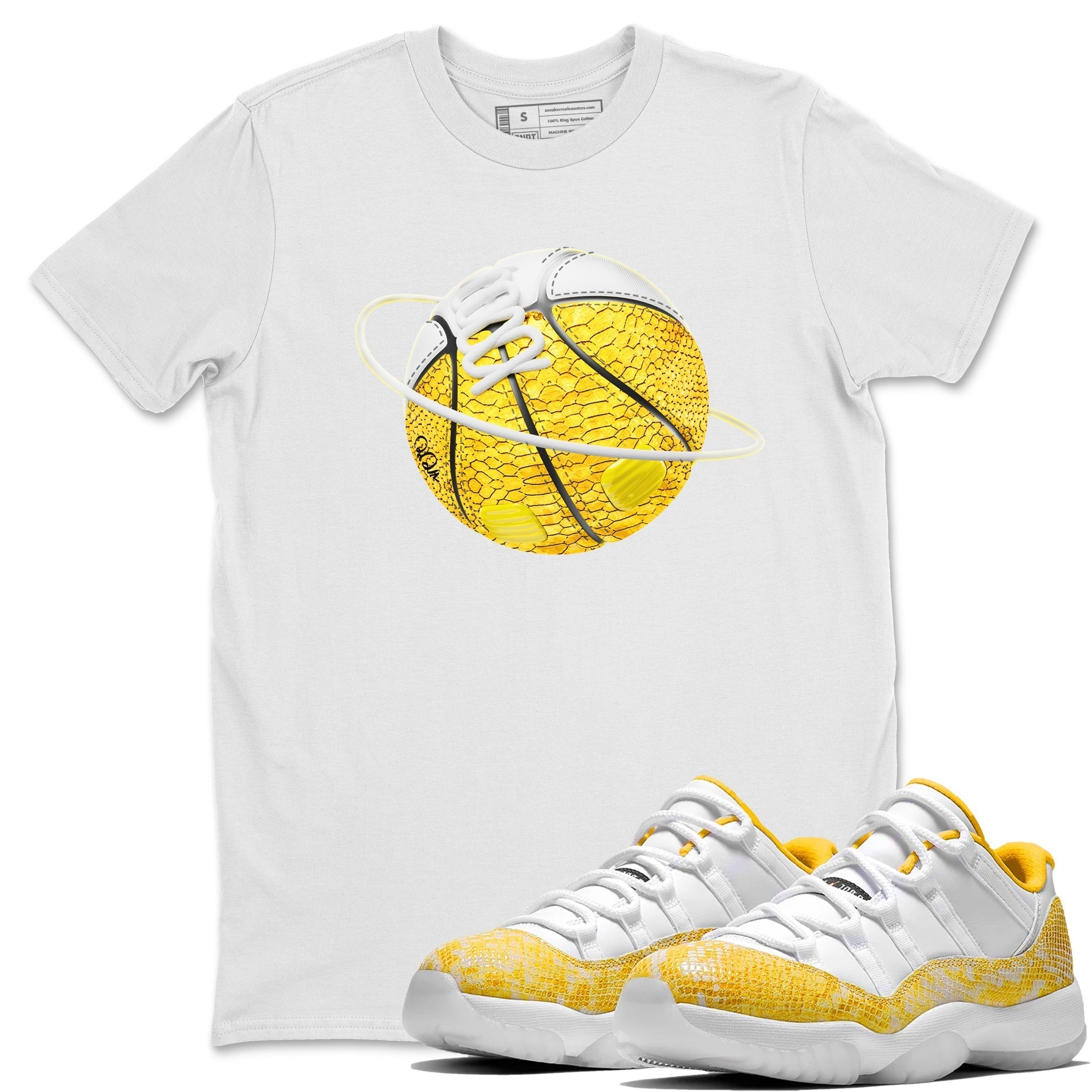 Basketball Planet Unisex Tops - Air Jordan 11 Yellow Python