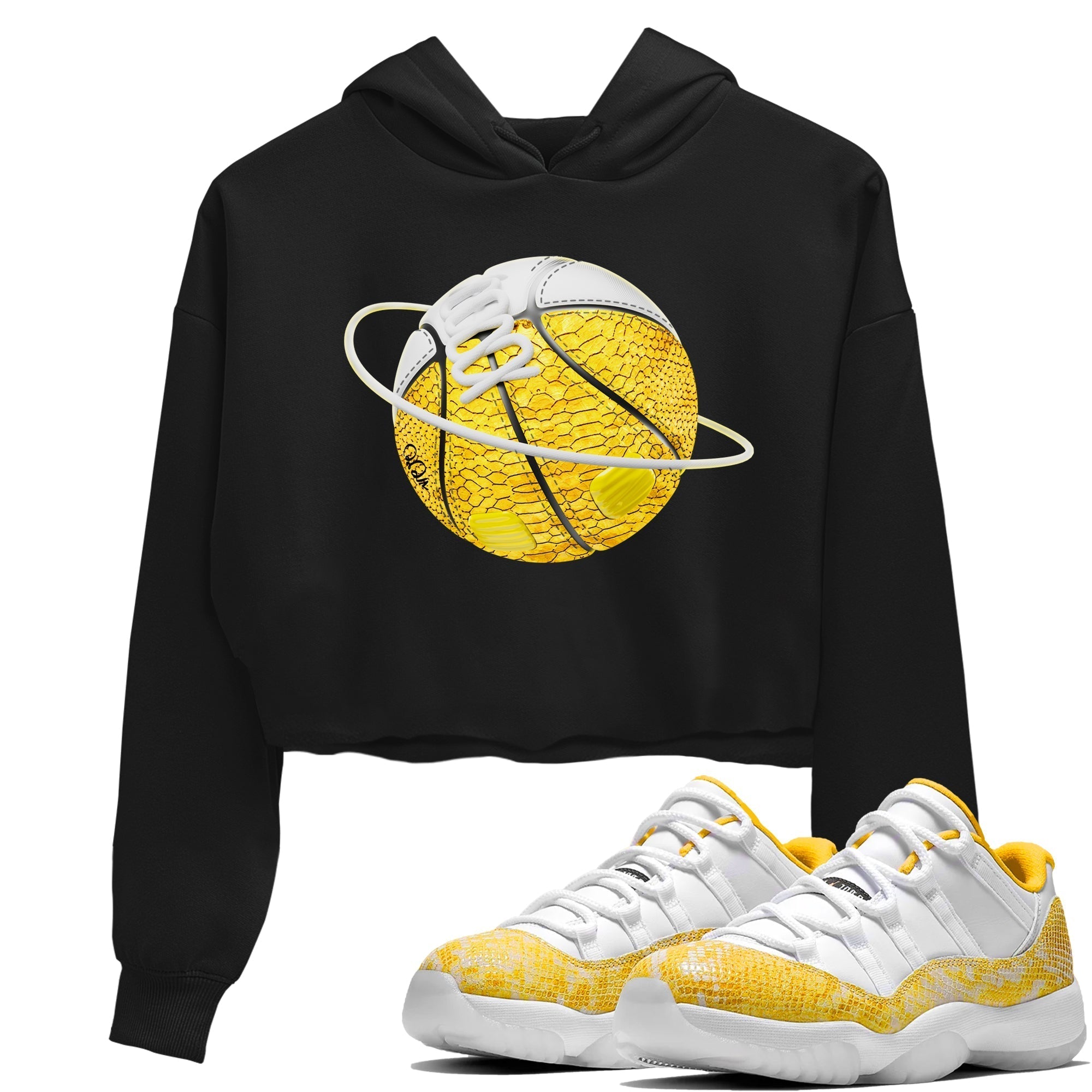 Basketball Planet Women's Tops - Air Jordan 11 Yellow Python