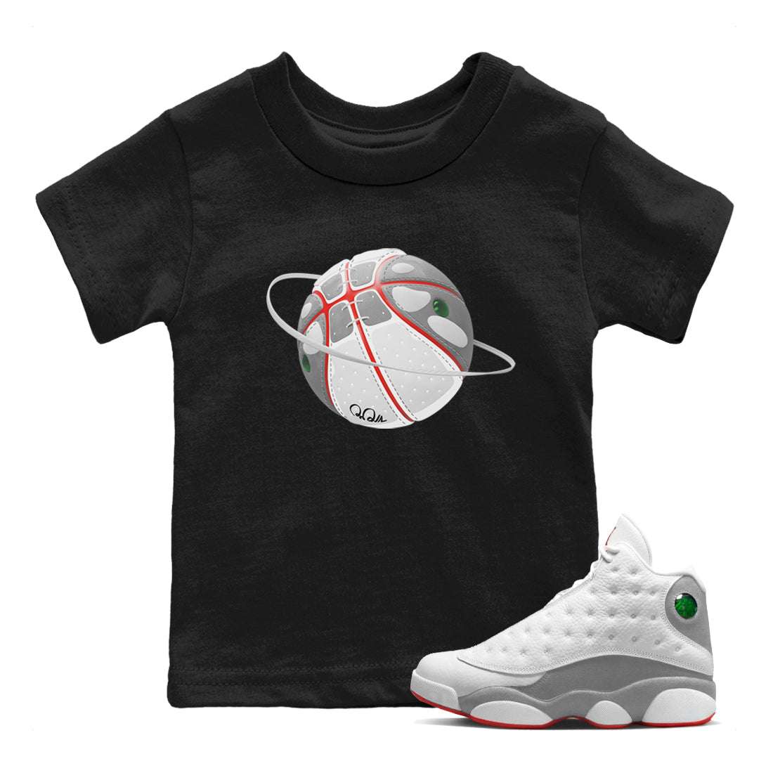 Basketball Planet Kids Tops - Air Jordan 13 Wolf Grey