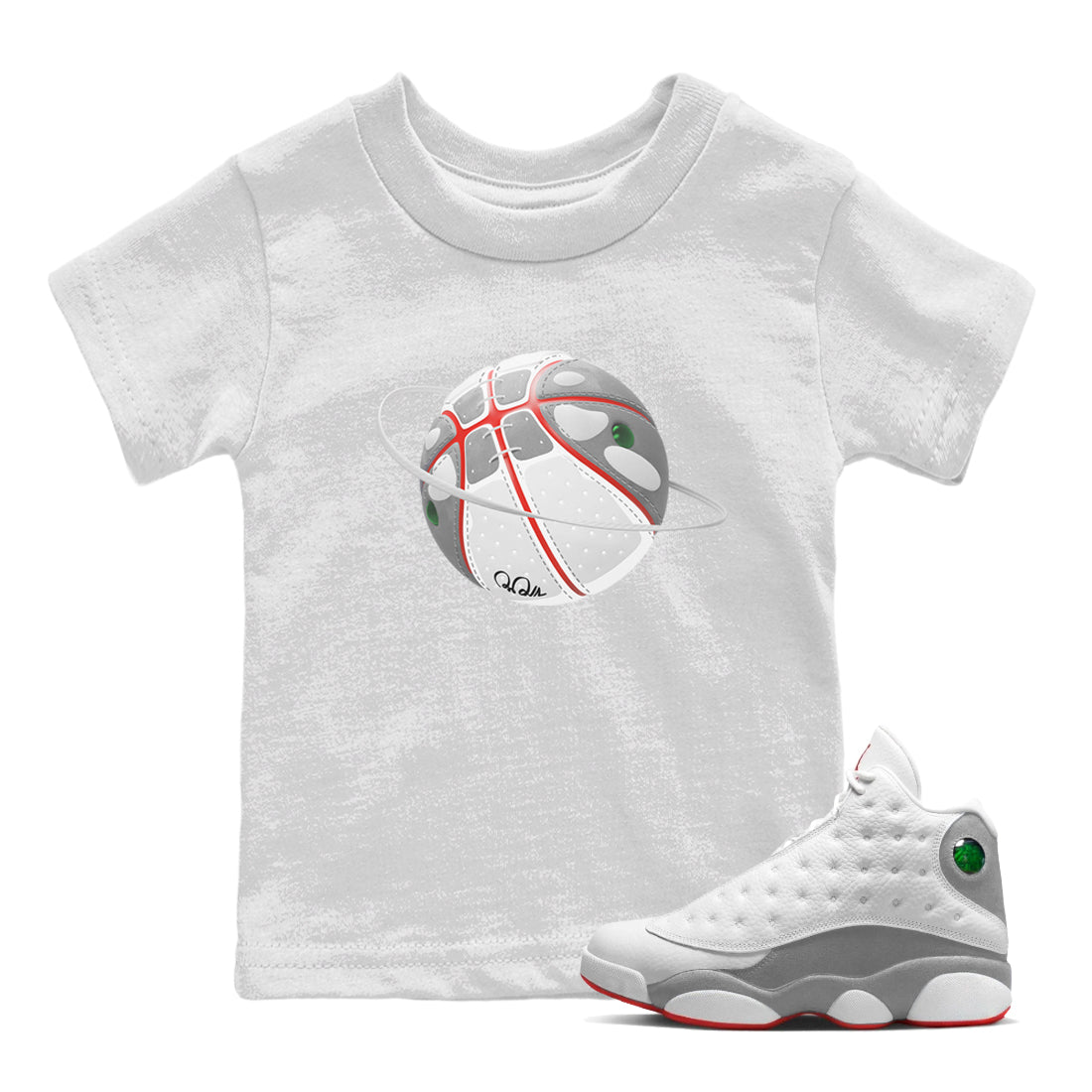 Basketball Planet Kids Tops - Air Jordan 13 Wolf Grey