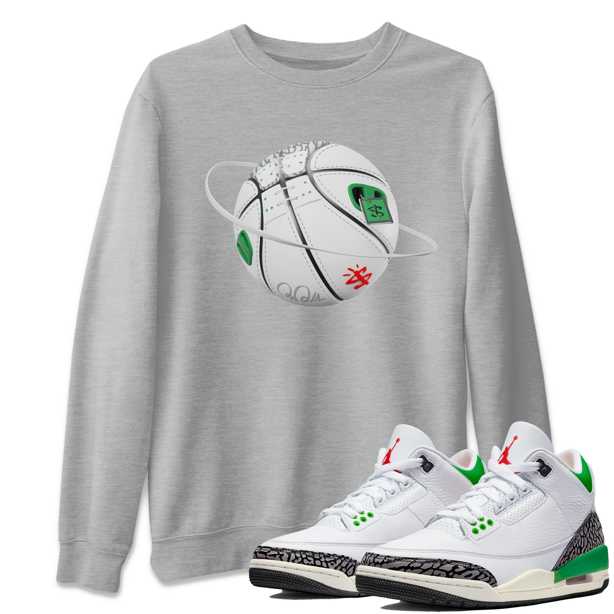 Basketball Planet Unisex Tops - Air Jordan 3 Lucky Green