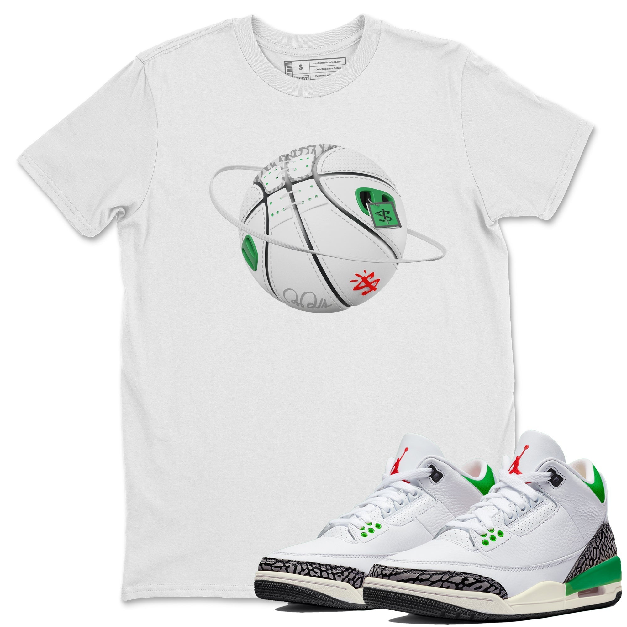 Basketball Planet Unisex Tops - Air Jordan 3 Lucky Green