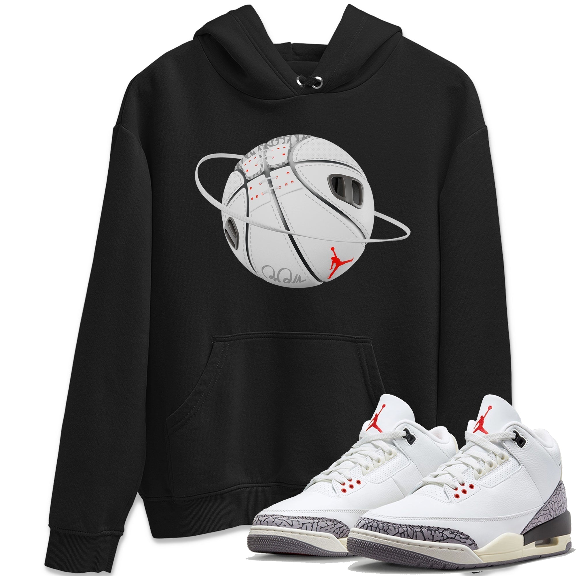 Basketball Planet Unisex Tops - Air Jordan 3 White Cement