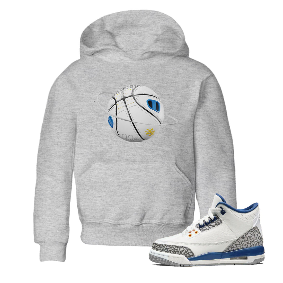 Basketball Planet Kids Tops - Air Jordan 3 Wizards
