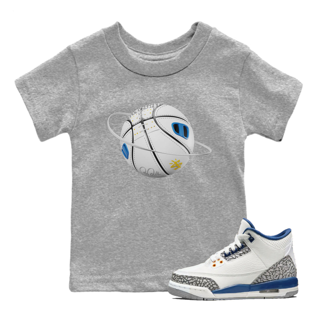 Basketball Planet Kids Tops - Air Jordan 3 Wizards
