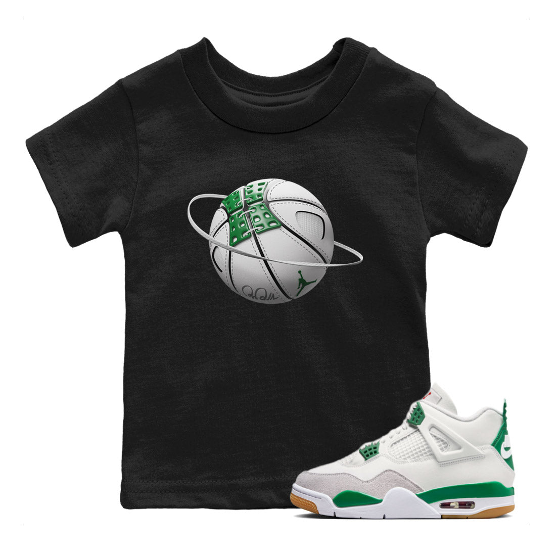 Basketball Planet Kids Tops - Air Jordan 4 Pine Green SB