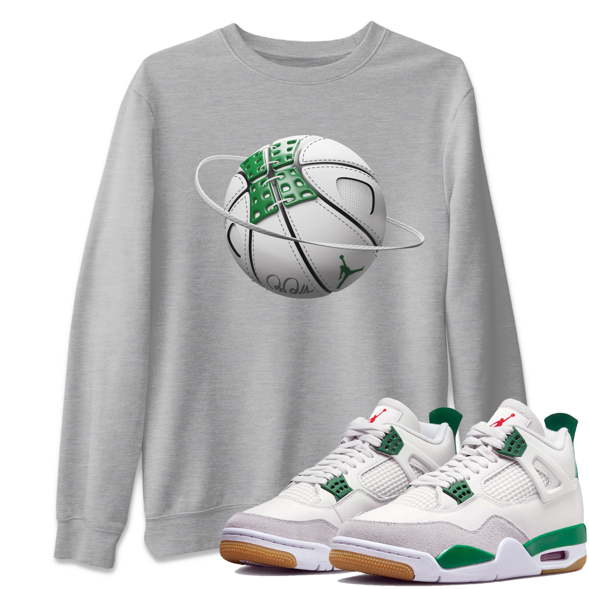 Basketball Planet Unisex Tops - Air Jordan 4 Pine Green