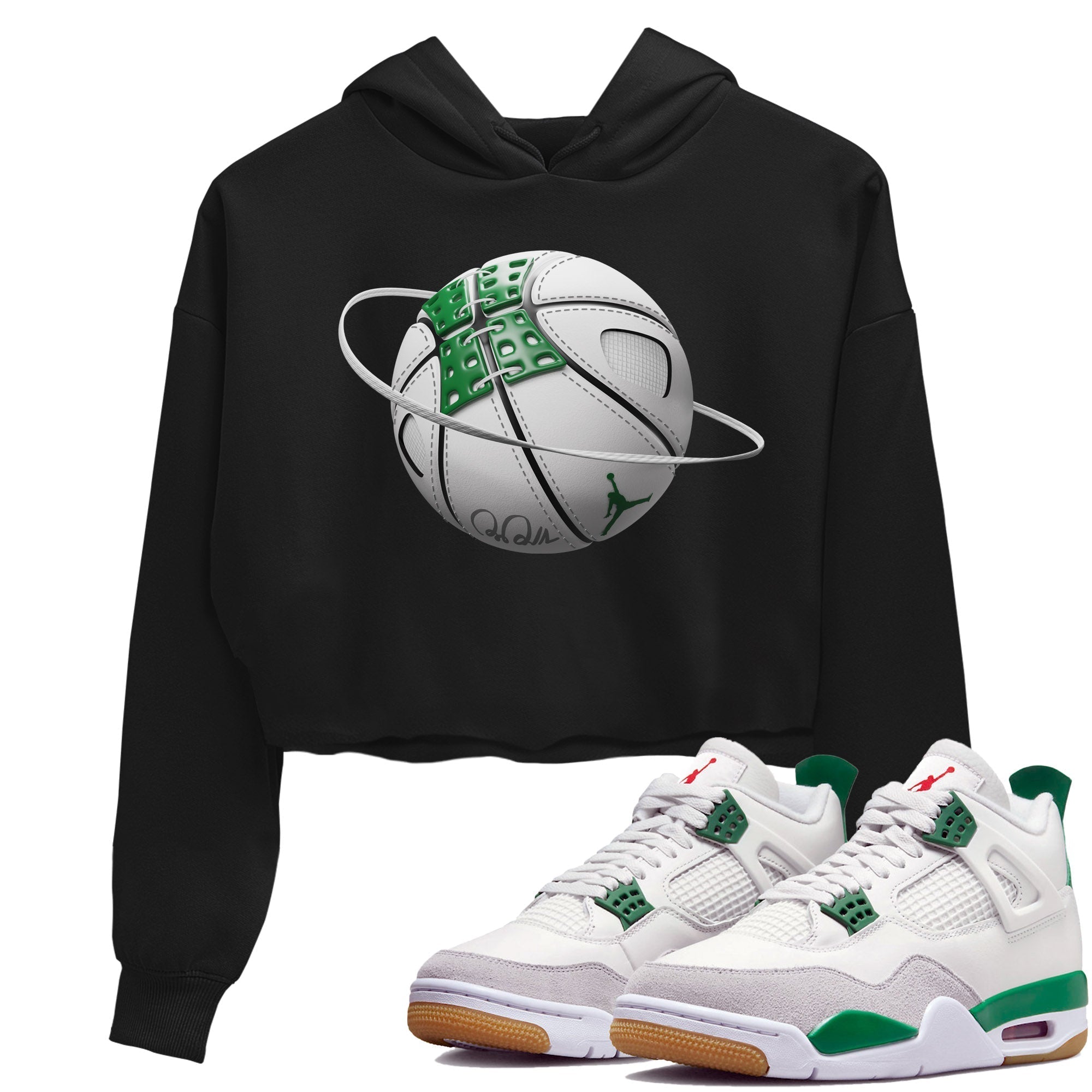 Basketball Planet Women's Tops - Air Jordan 4 Pine Green