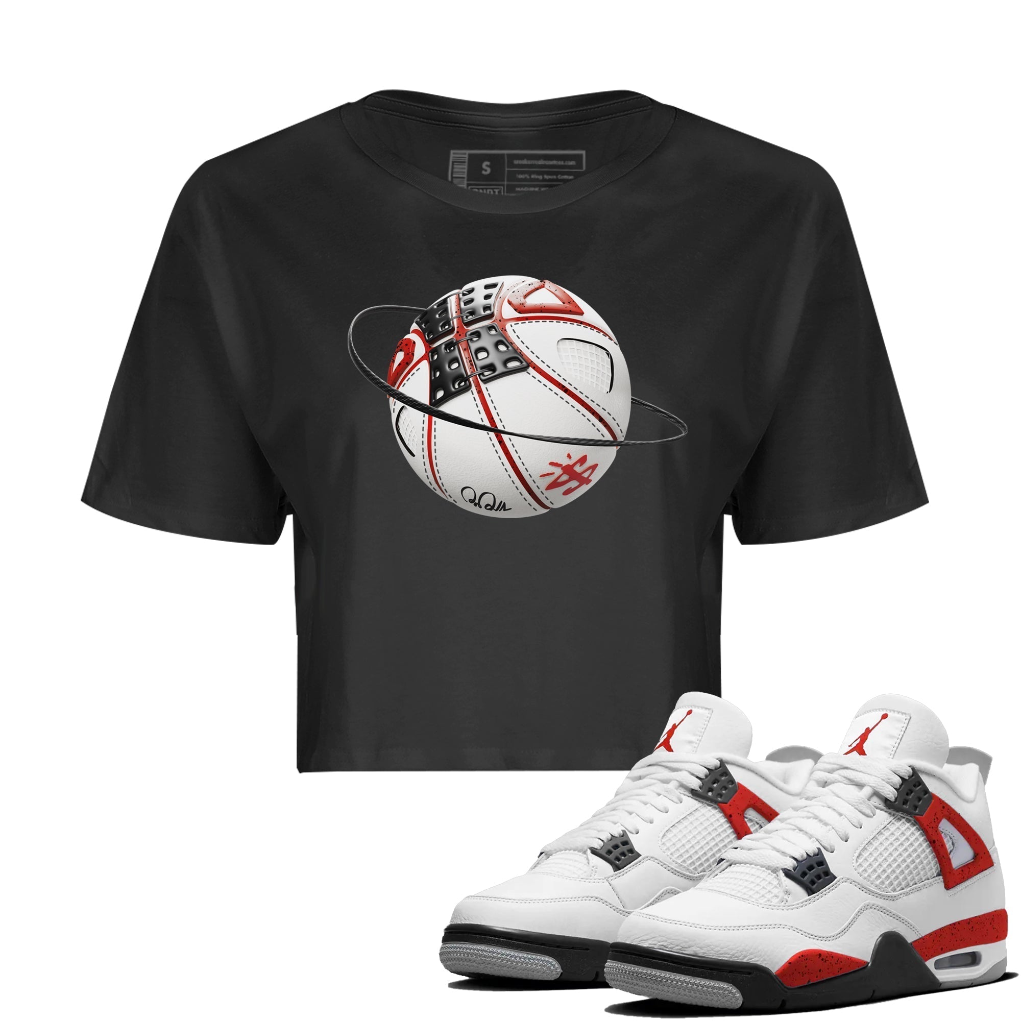Basketball Planet Women's Tops - Air Jordan 4 Red Cement