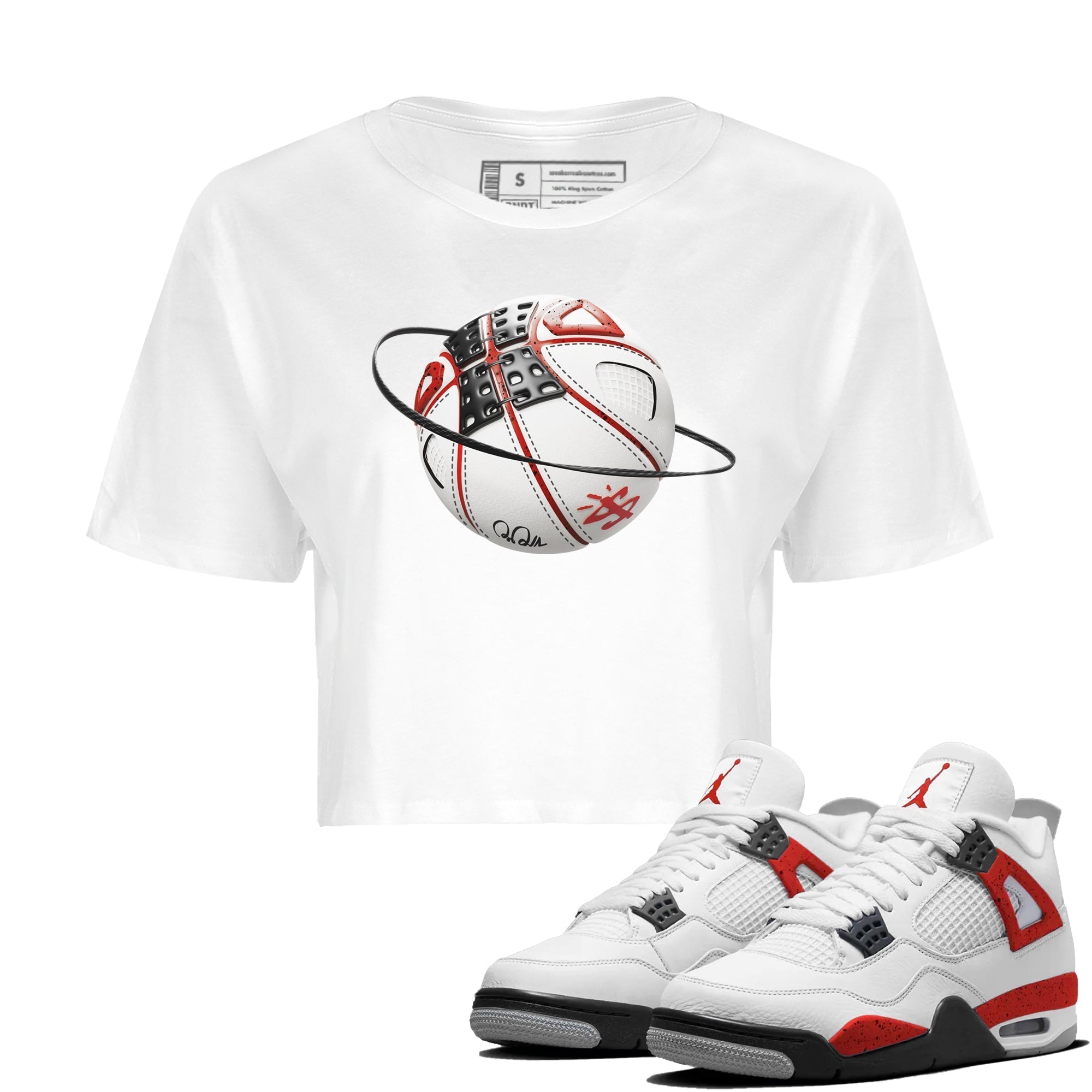 Basketball Planet Women's Tops - Air Jordan 4 Red Cement