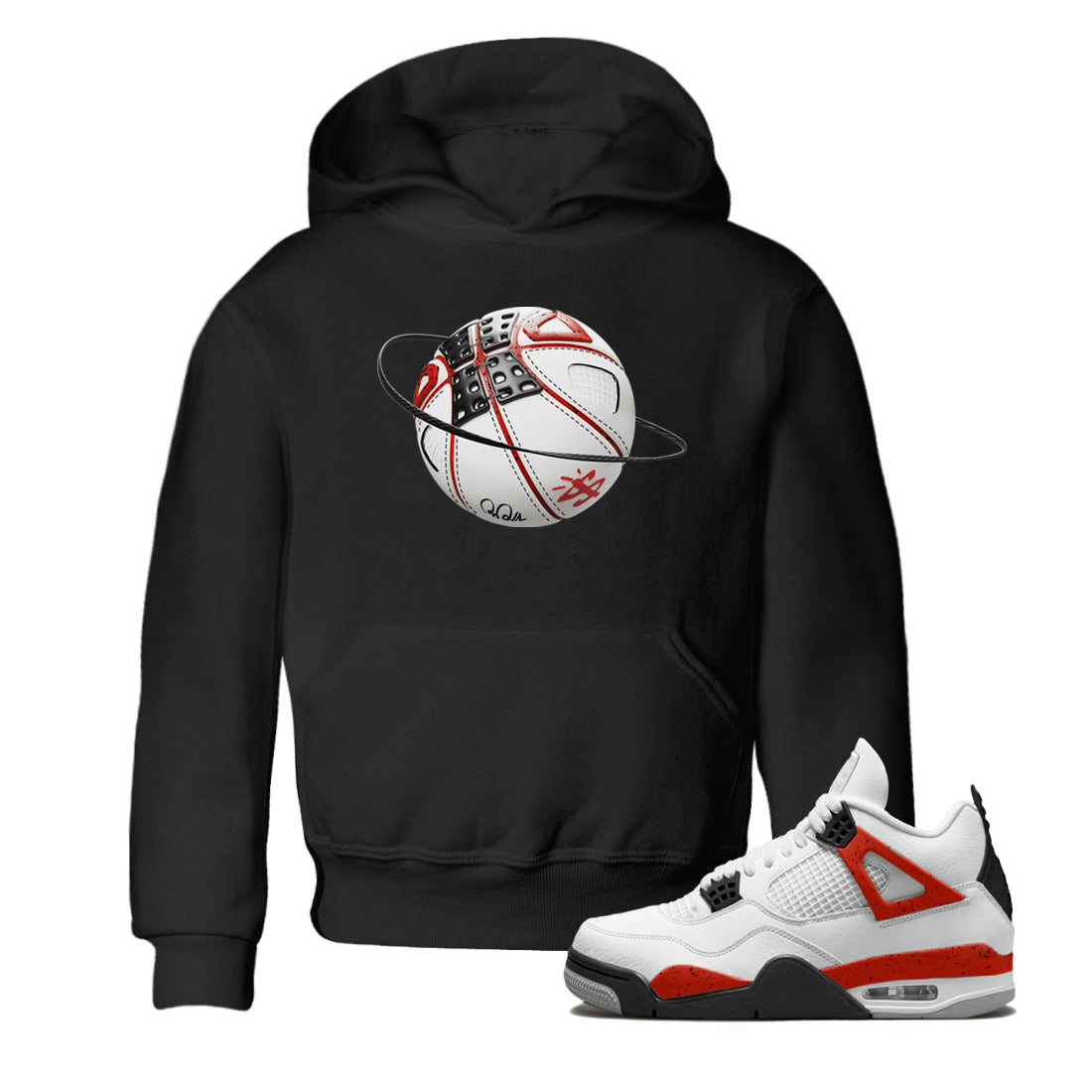 Basketball Planet Kids Tops - Air Jordan 4 Red Cement