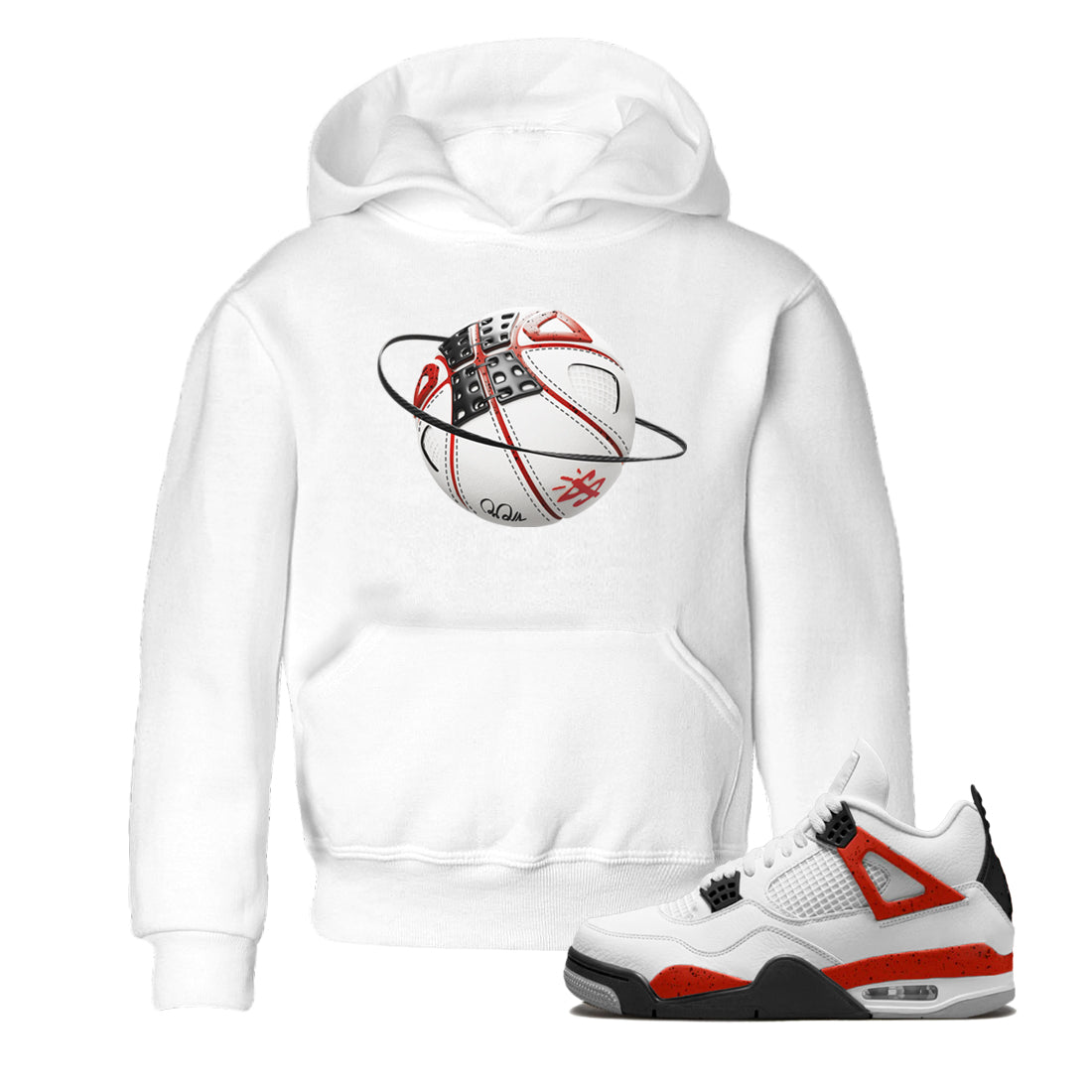 Basketball Planet Kids Tops - Air Jordan 4 Red Cement