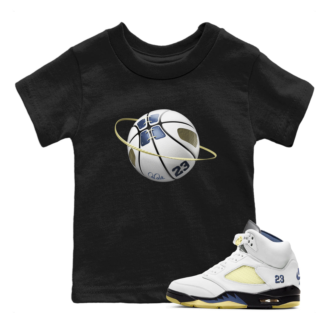 Basketball Planet snkmatch Tee Kids - Air Jordan 5 A Ma Maniere x Photon Dust
