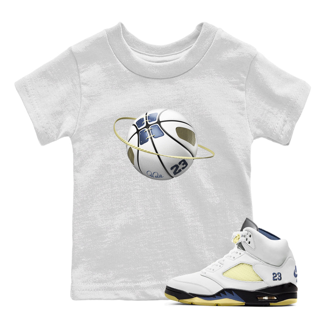 Basketball Planet snkmatch Tee Kids - Air Jordan 5 A Ma Maniere x Photon Dust