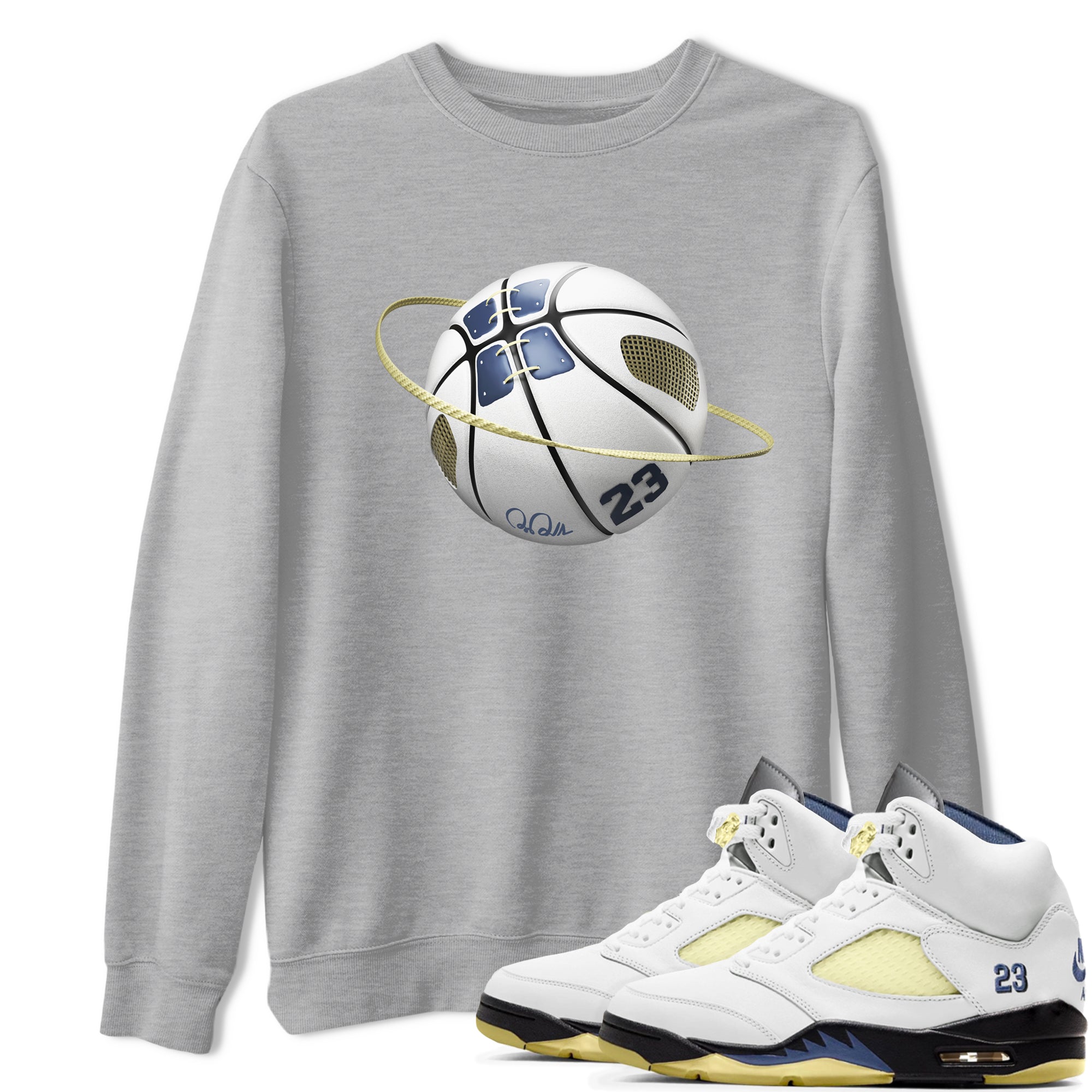 Basketball Planet snkmatch Tee - Air Jordan 5 A Ma Maniere x Photon Dust