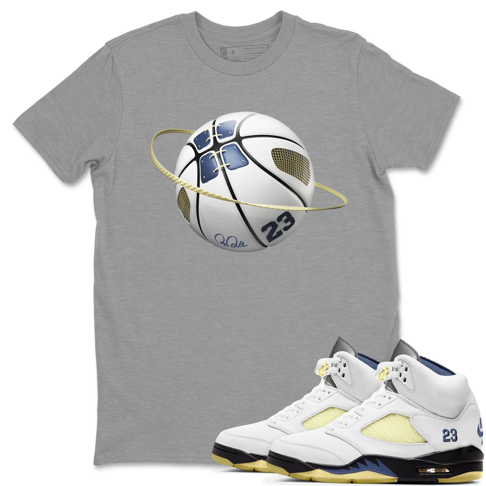 Basketball Planet snkmatch Tee - Air Jordan 5 A Ma Maniere x Photon Dust