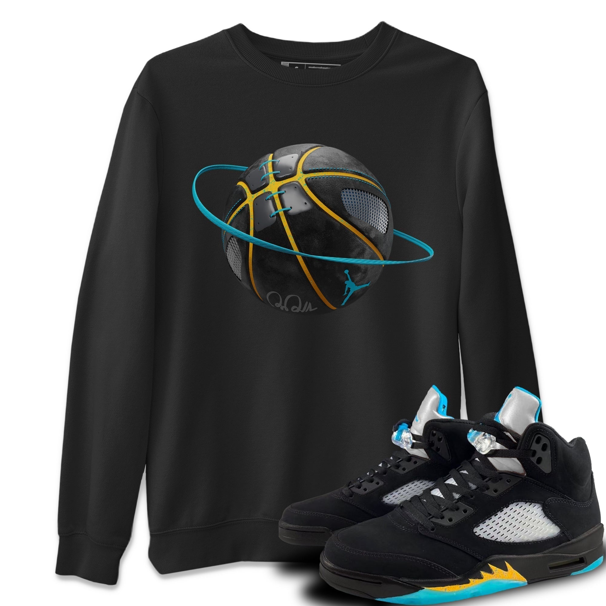 Basketball Planet Unisex Tops - Air Jordan 5 Aqua