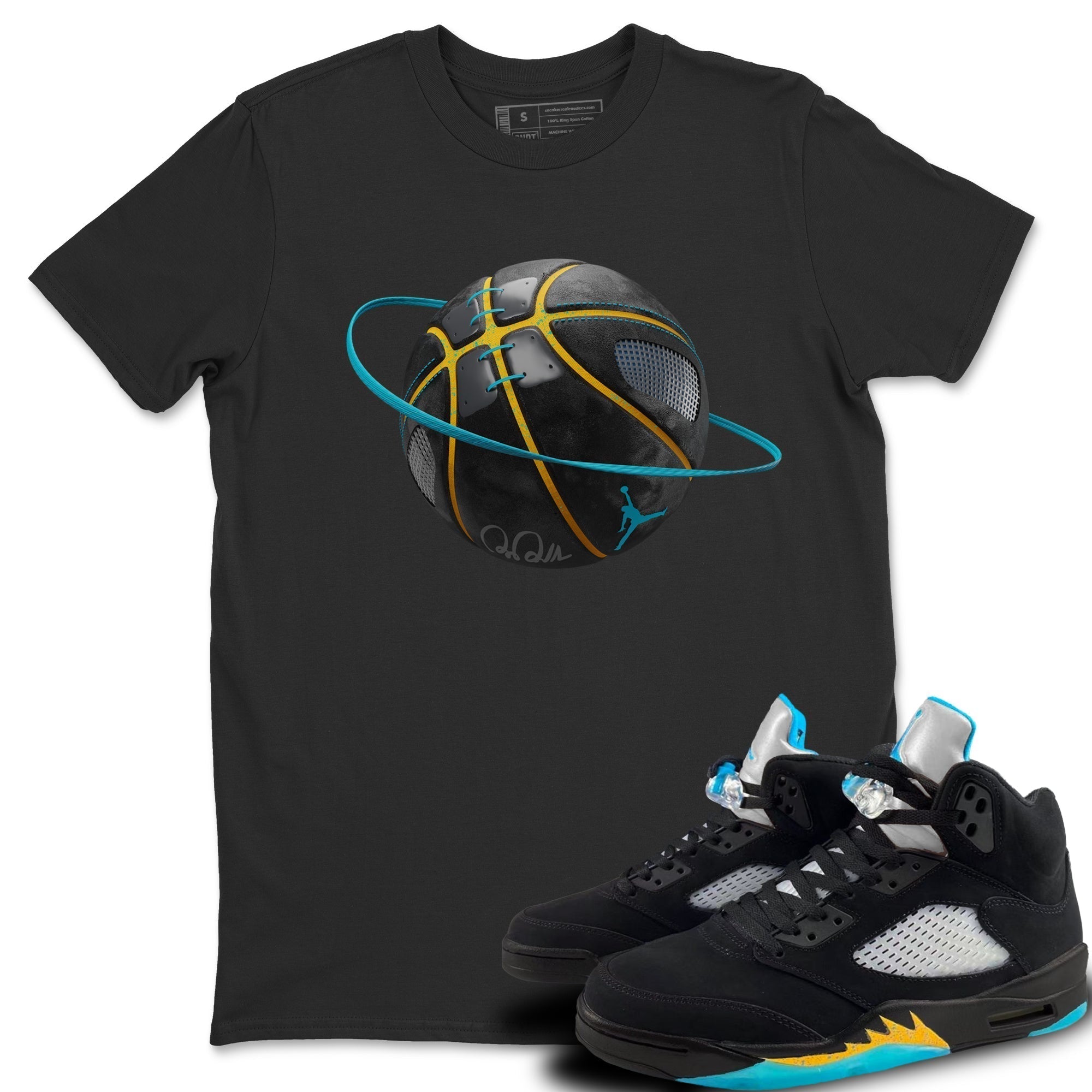Basketball Planet Unisex Tops - Air Jordan 5 Aqua