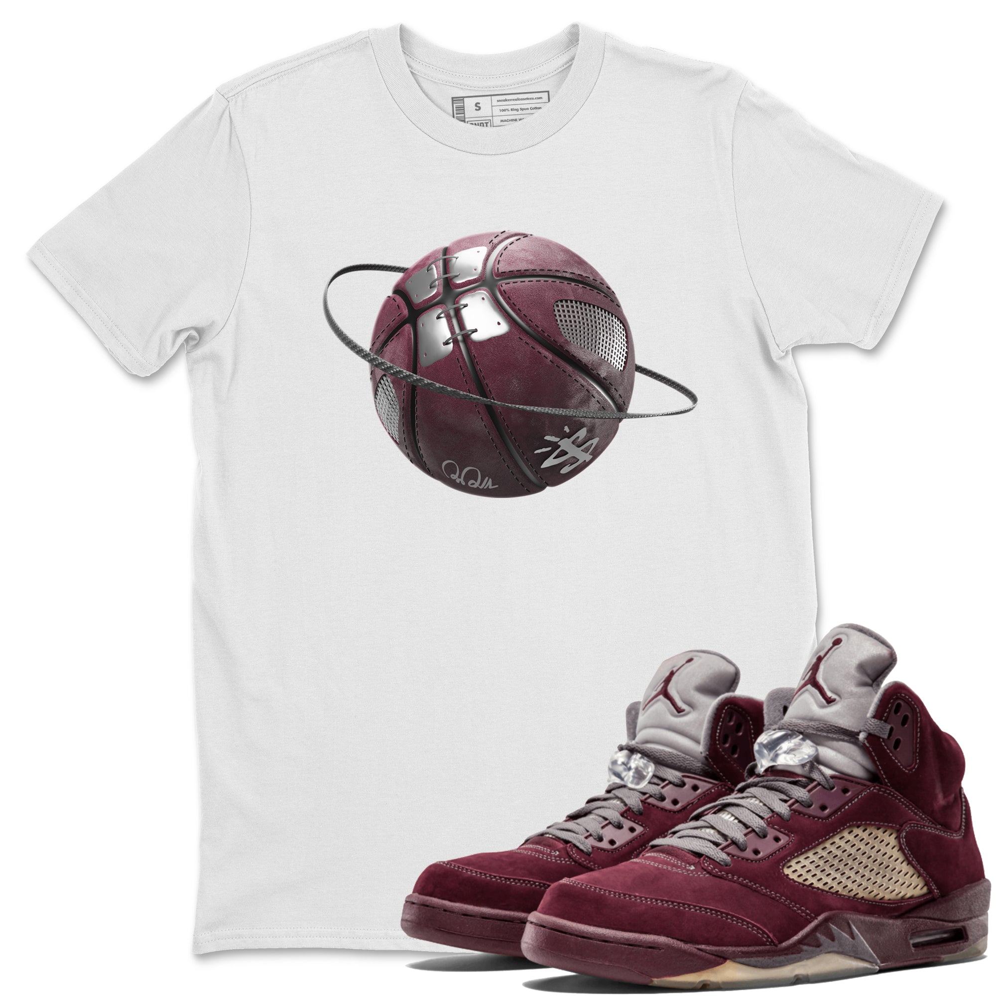 Basketball Planet Unisex Tops - Air Jordan 5 Burgundy