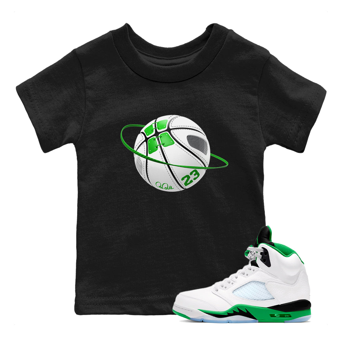 Basketball Planet snkmatch Tee Kids - Air Jordan 5 Lucky Green