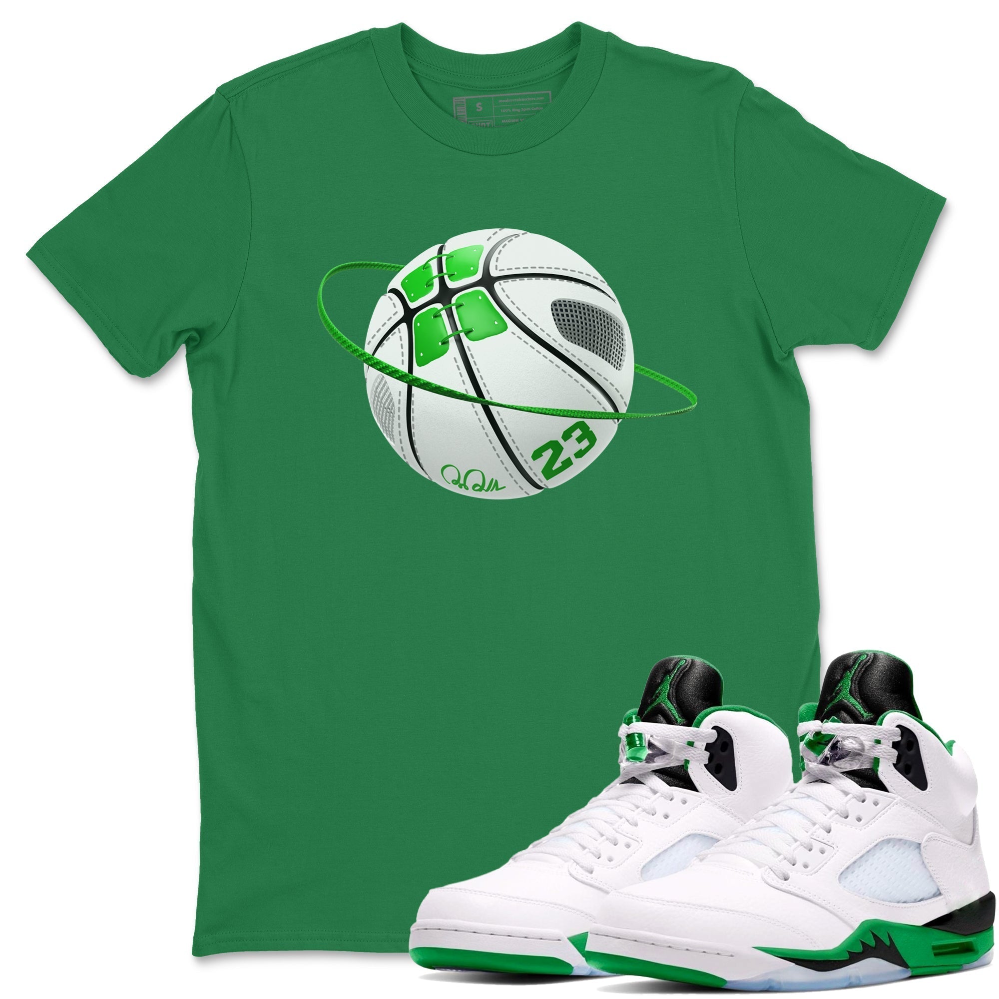 Basketball Planet snkmatch Tee - Air Jordan 5 Lucky Green