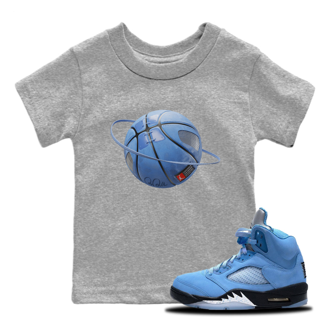 Basketball Planet Kids Tops - Air Jordan 5 UNC