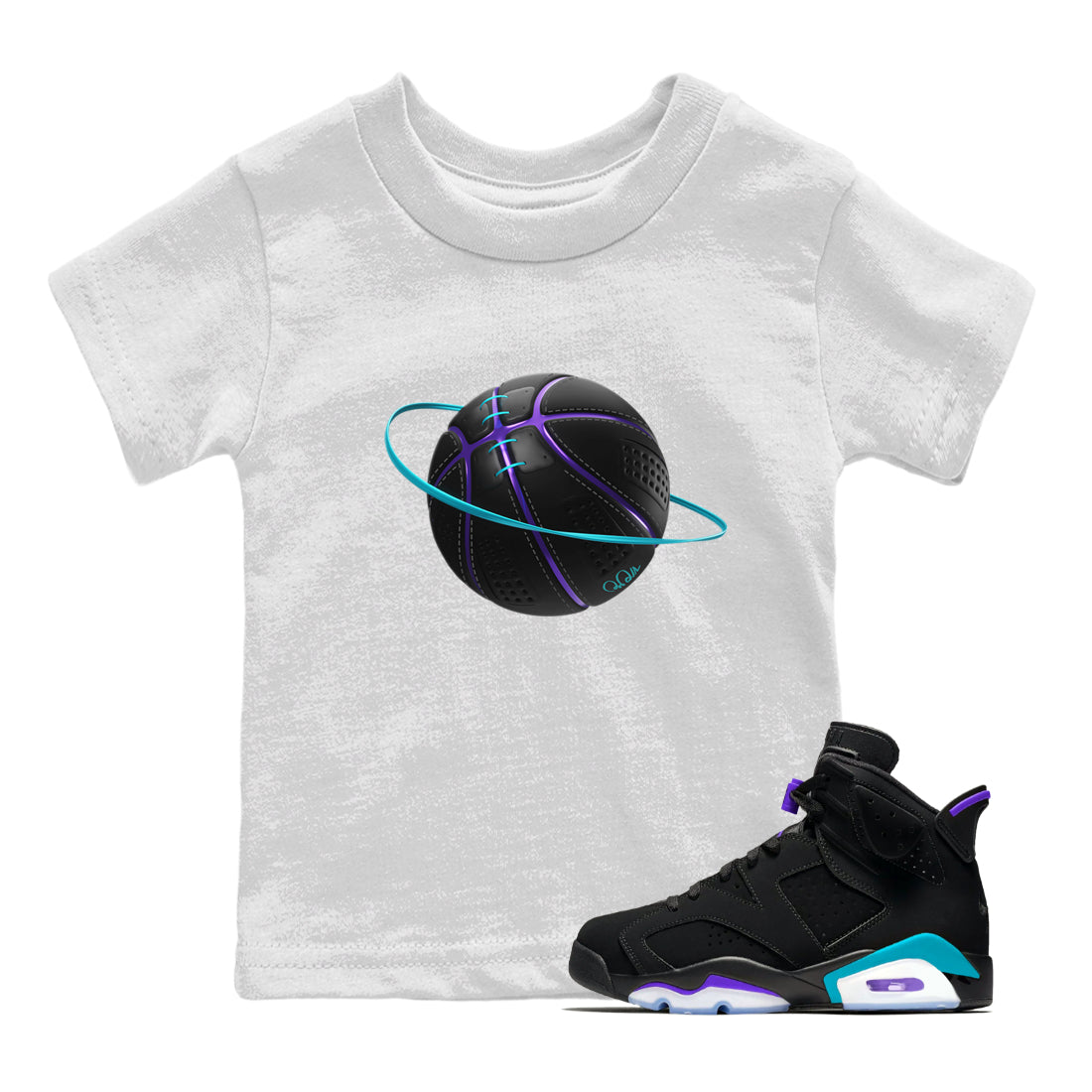 Basketball Planet Kids Tops - Air Jordan 6 Aqua