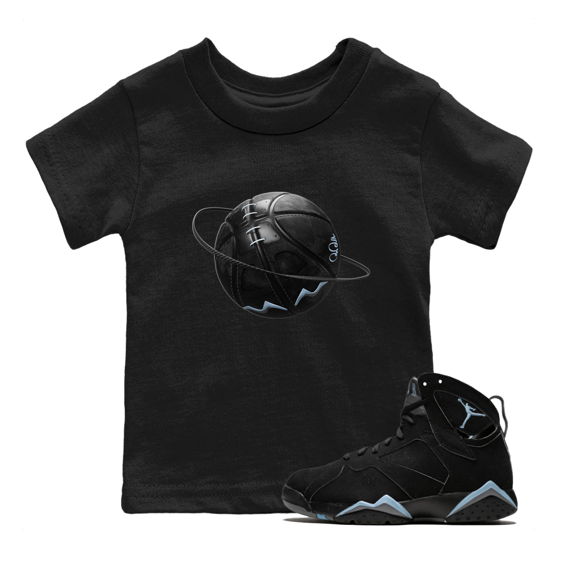 Basketball Planet Kids Tops - Air Jordan 7 Chambray
