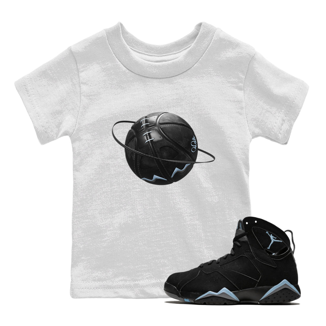 Basketball Planet Kids Tops - Air Jordan 7 Chambray