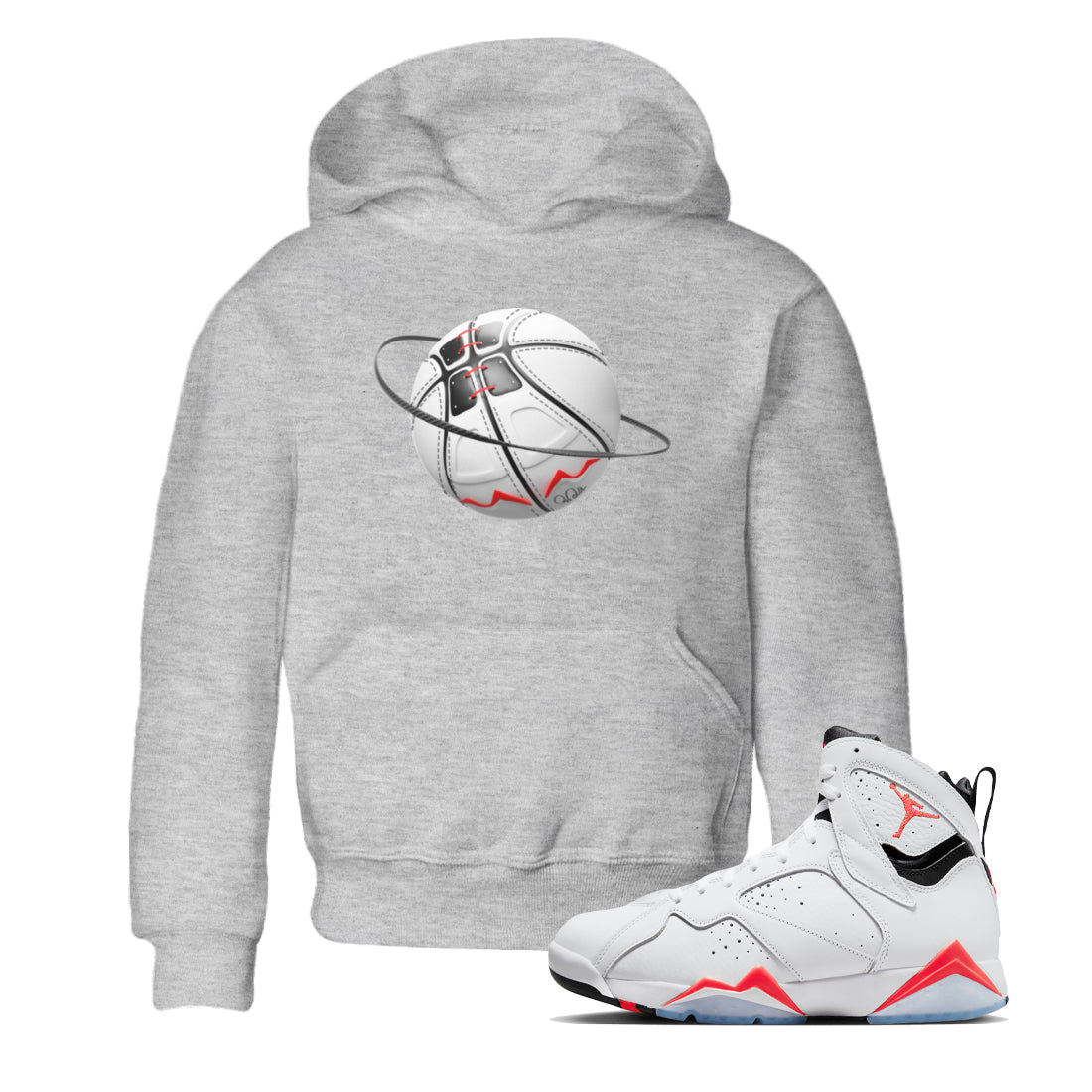 Basketball Planet Kids Tops - Air Jordan 7 White Infrared