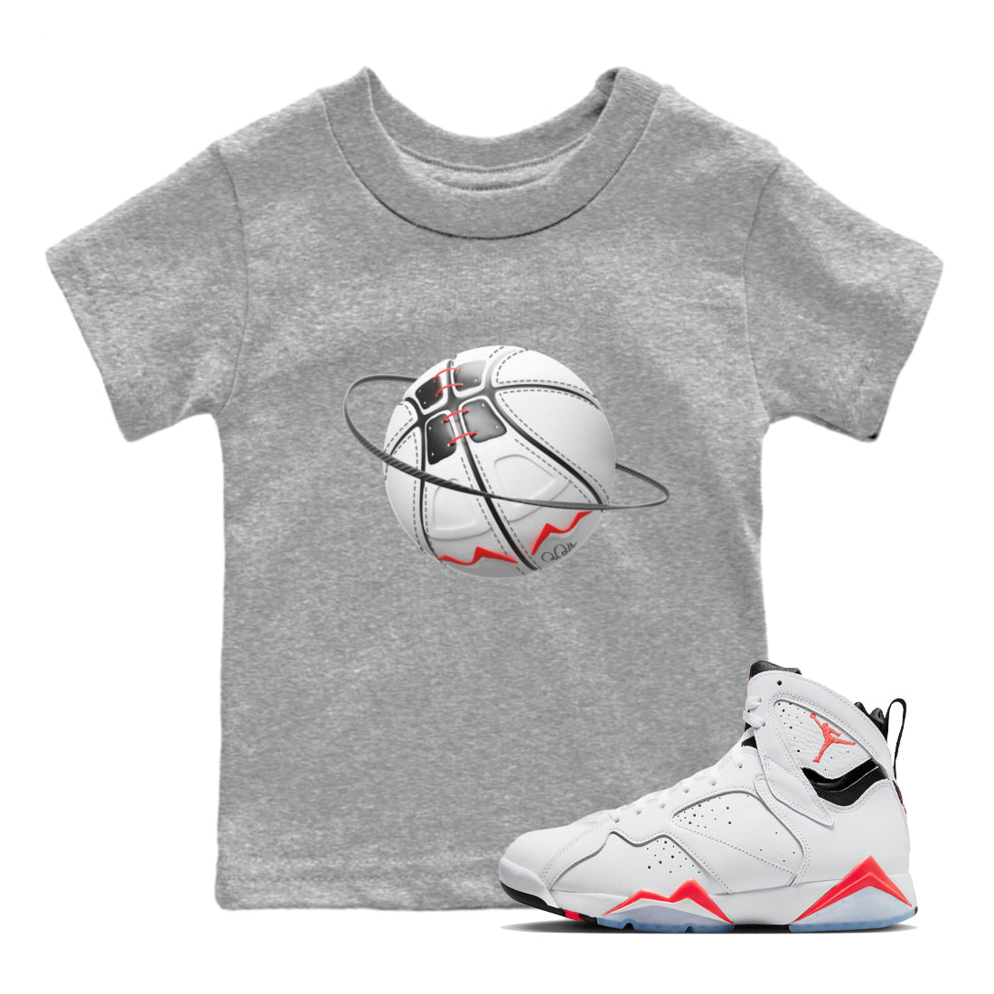 Basketball Planet Kids Tops - Air Jordan 7 White Infrared