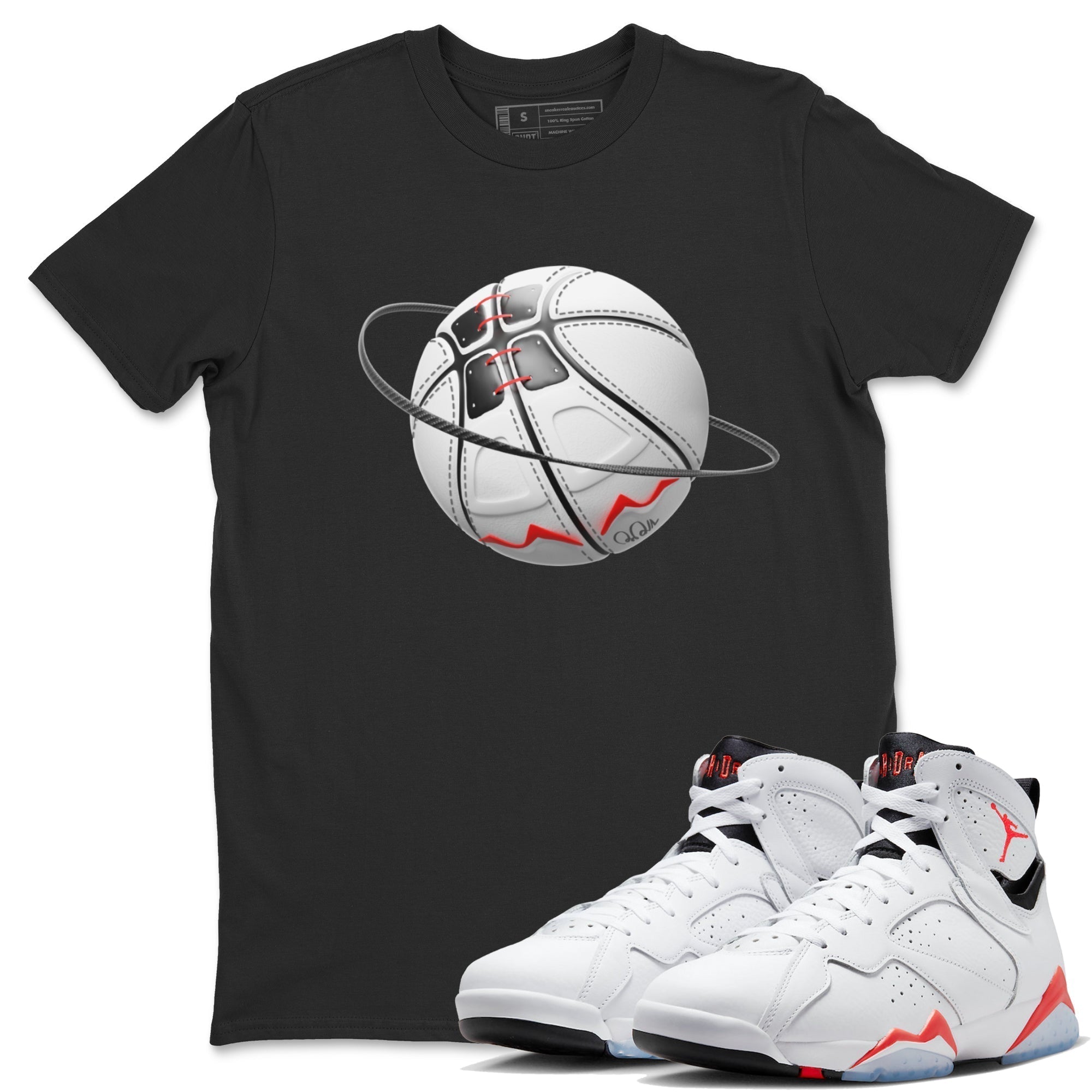 Basketball Planet Unisex Tops - Air Jordan 7 White Infrared