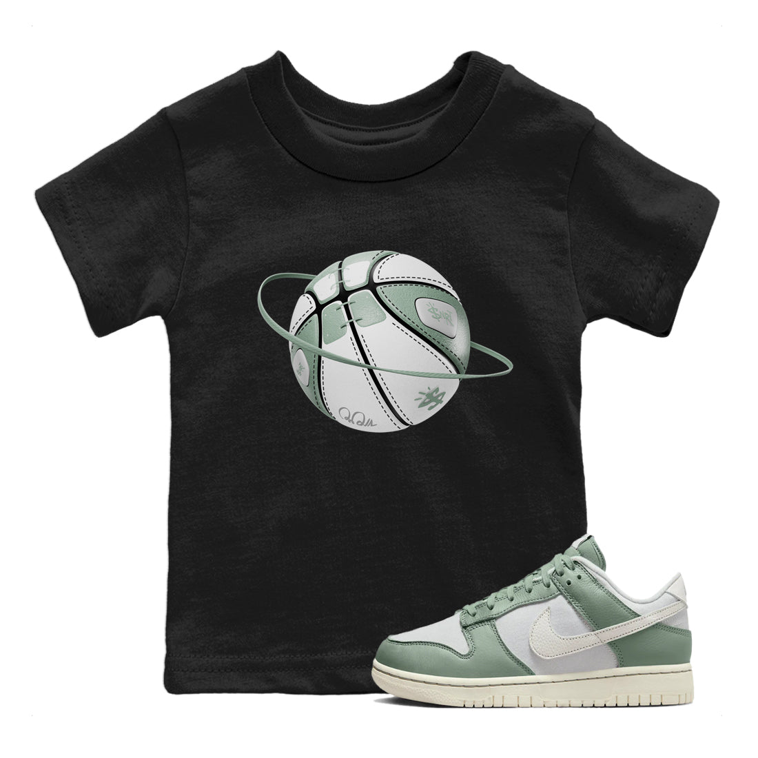 Basketball Planet Kids Tops - Dunk Mica Green
