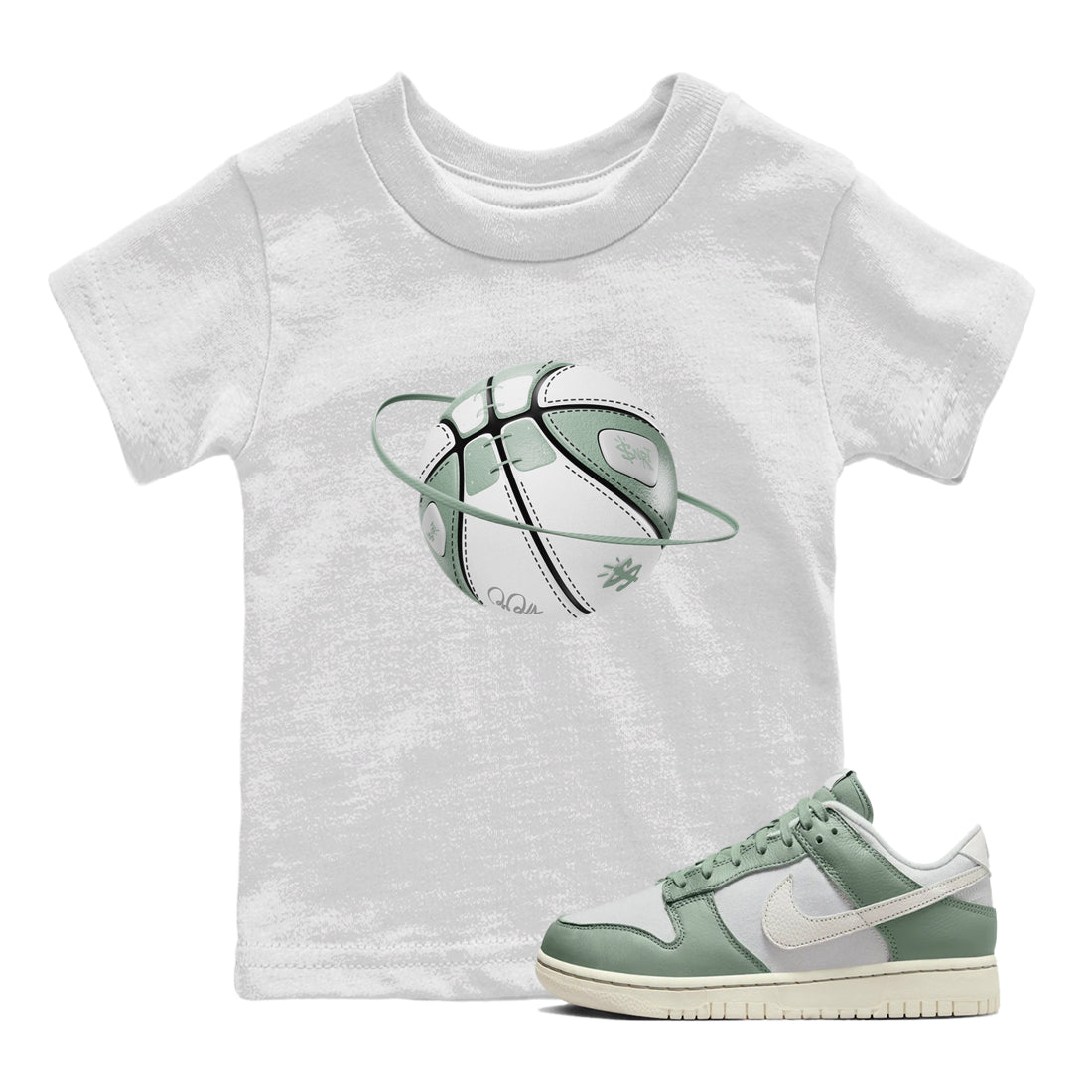 Basketball Planet Kids Tops - Dunk Mica Green