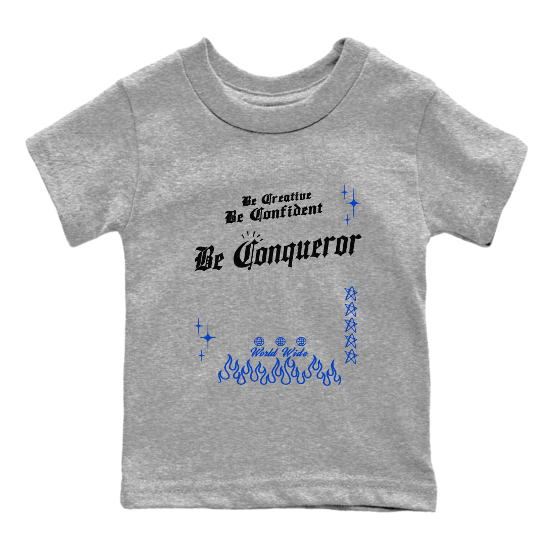 Be Conqueror snkmatch Tees Kids - Air Foamposite One Royal